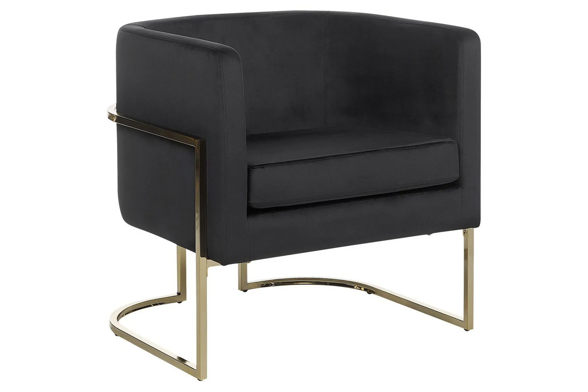 fåtölj sirkka - svart, guld