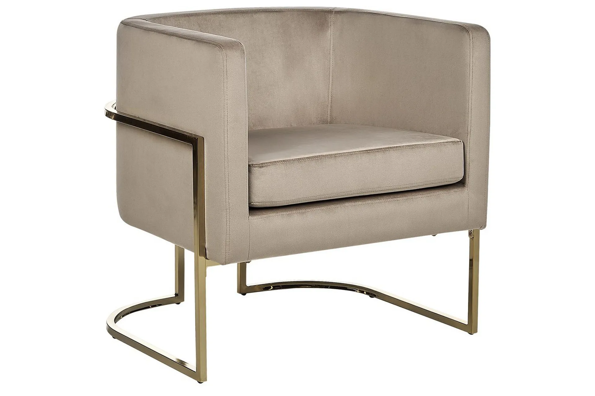 fåtölj sirkka - taupe, guld