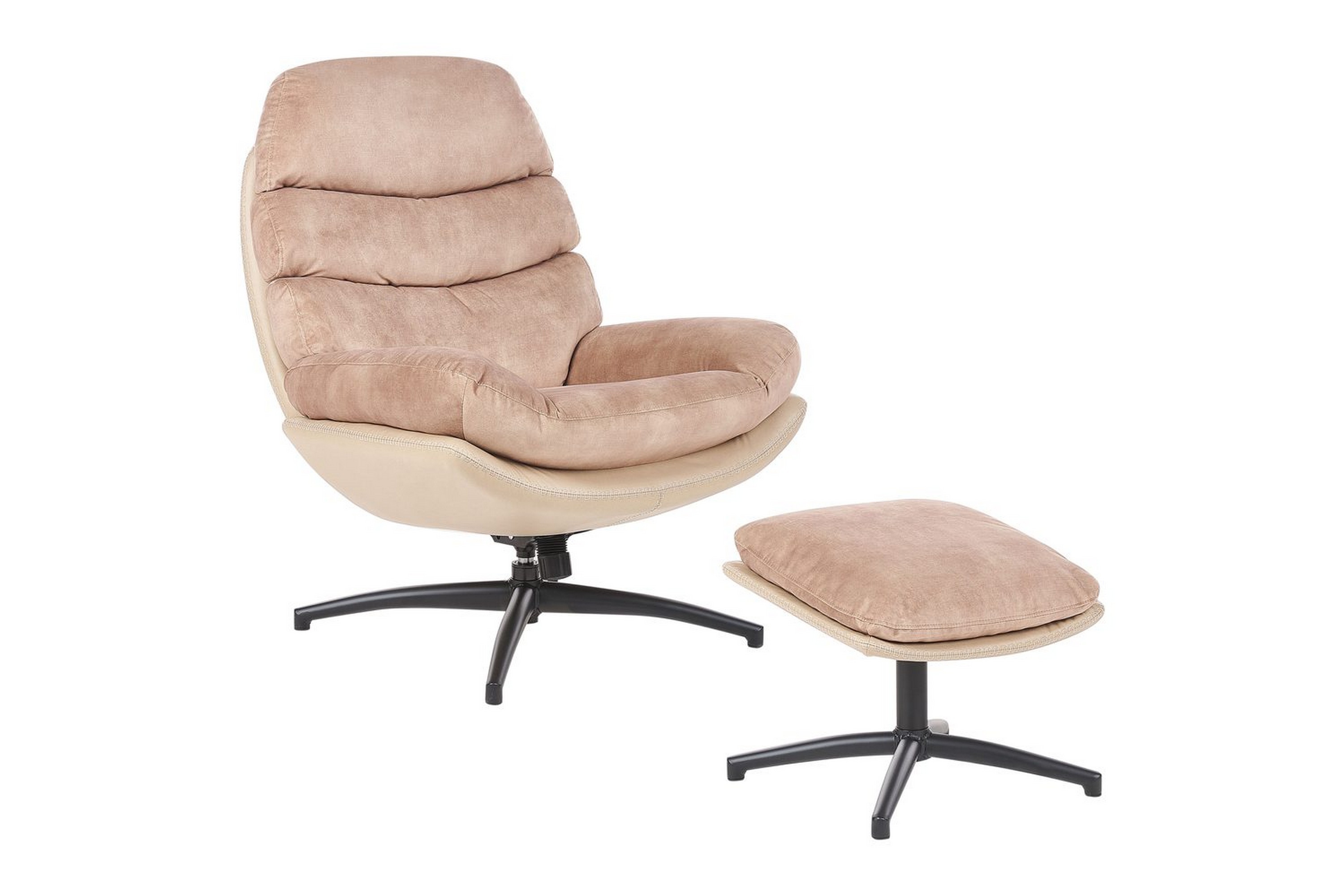 svängbar fåtölj eide - beige, svart