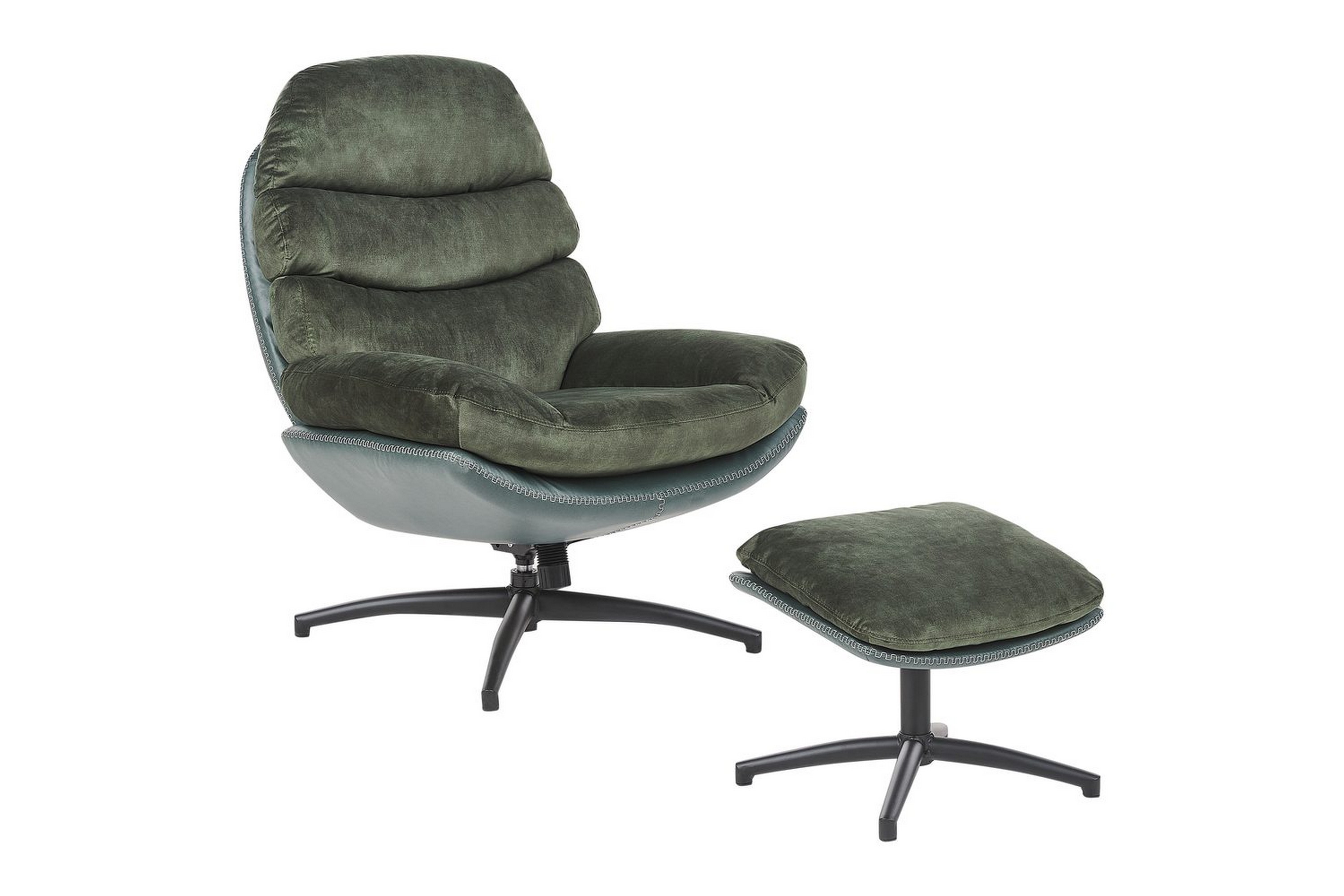 svängbar fåtölj eide - grön, svart