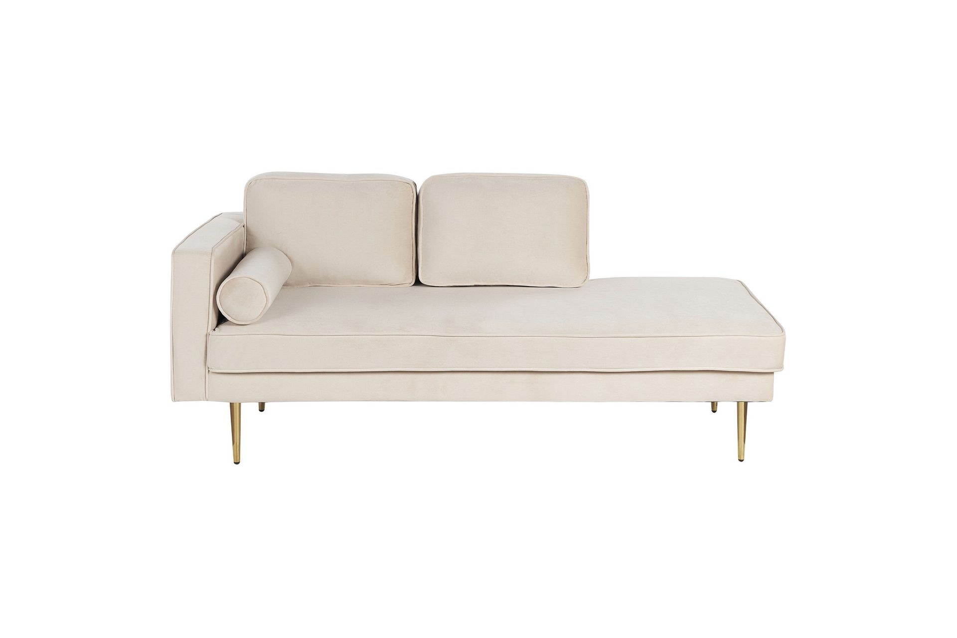 Topo Sch&auml;slong 171 cm V&auml;nster - Beige/Guld