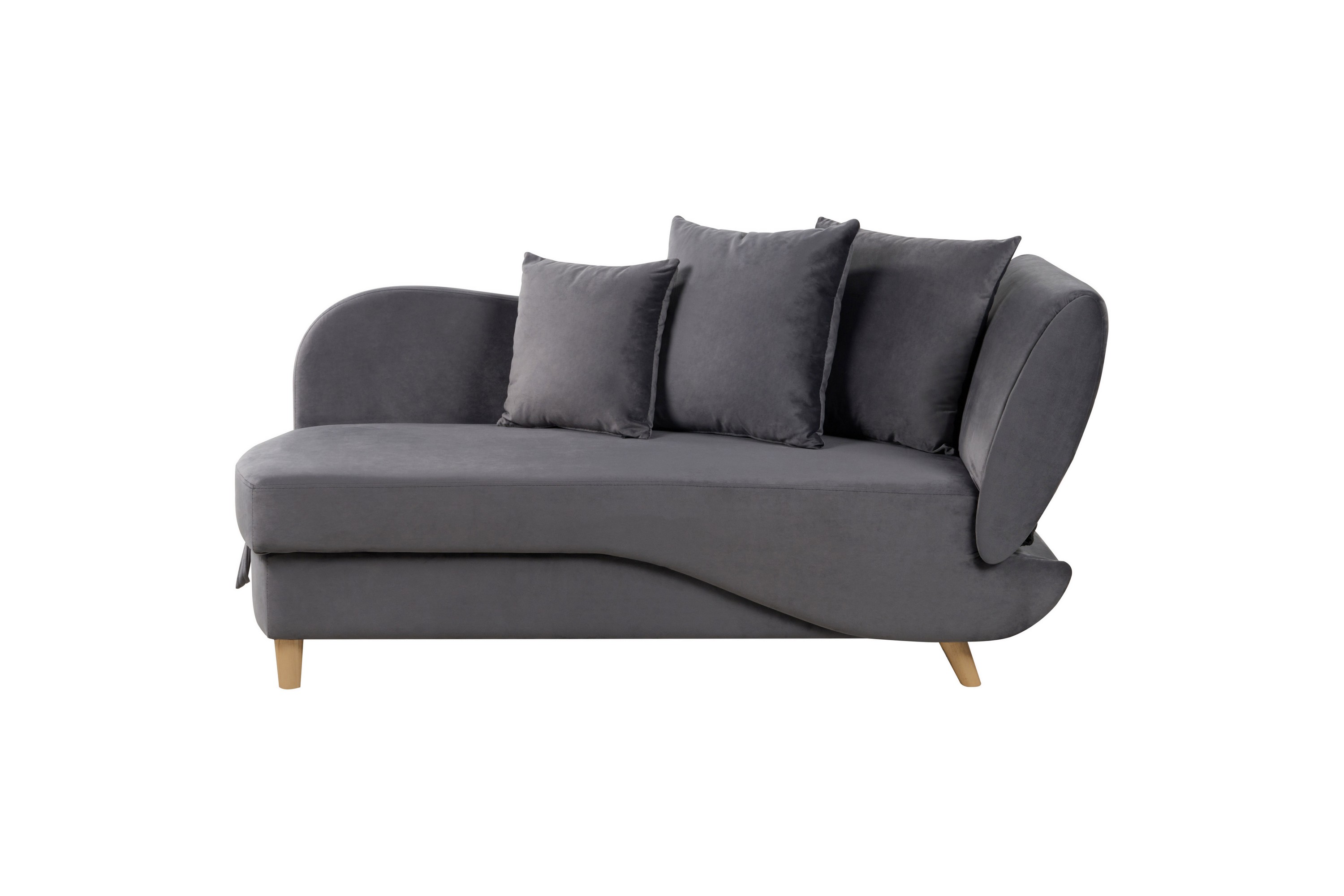 trehan schäslong 157 cm höger - grå