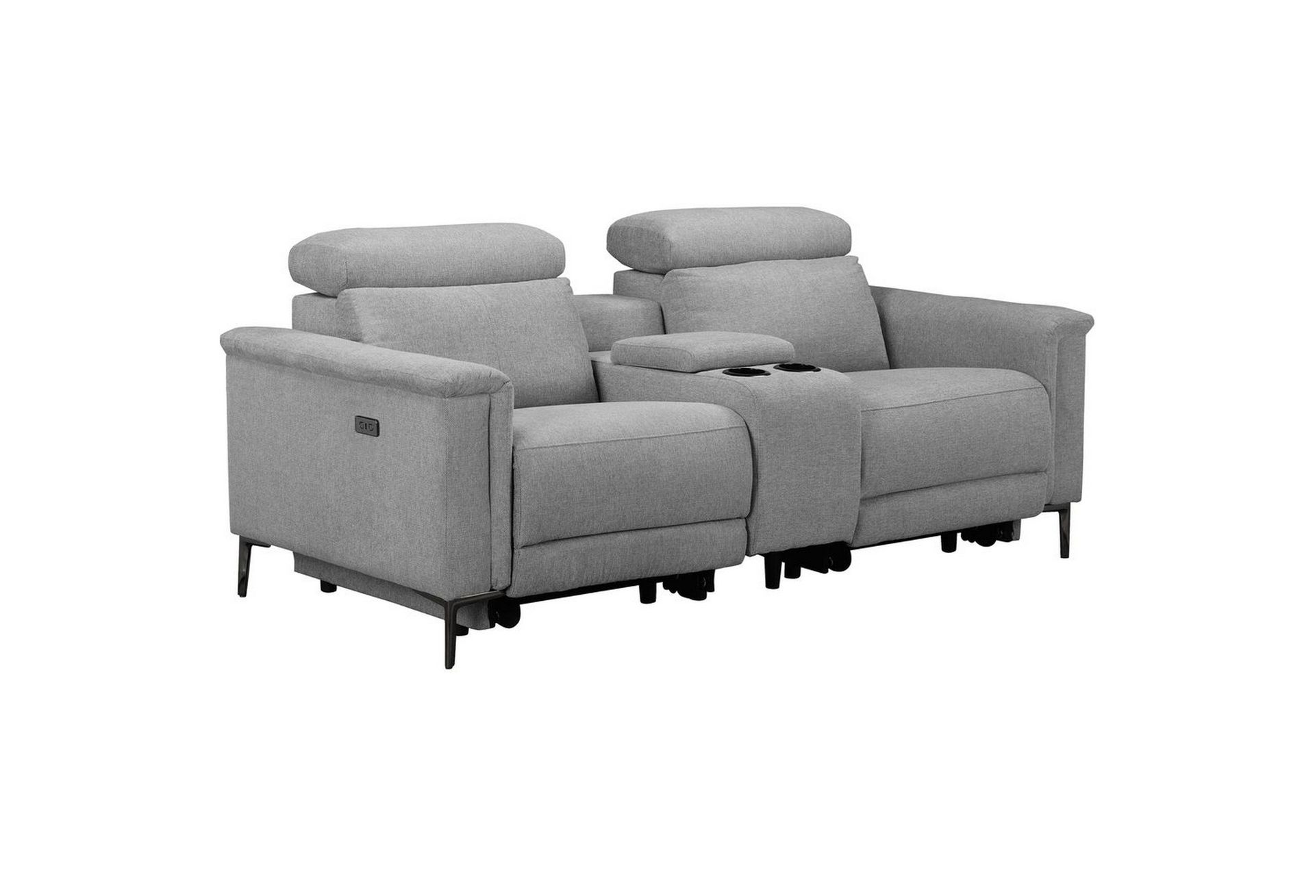 Vanlig liggf&aring;t&ouml;lj Loft24 Dubbel recliner stol Loft24 Lund Grey 100% polyester -