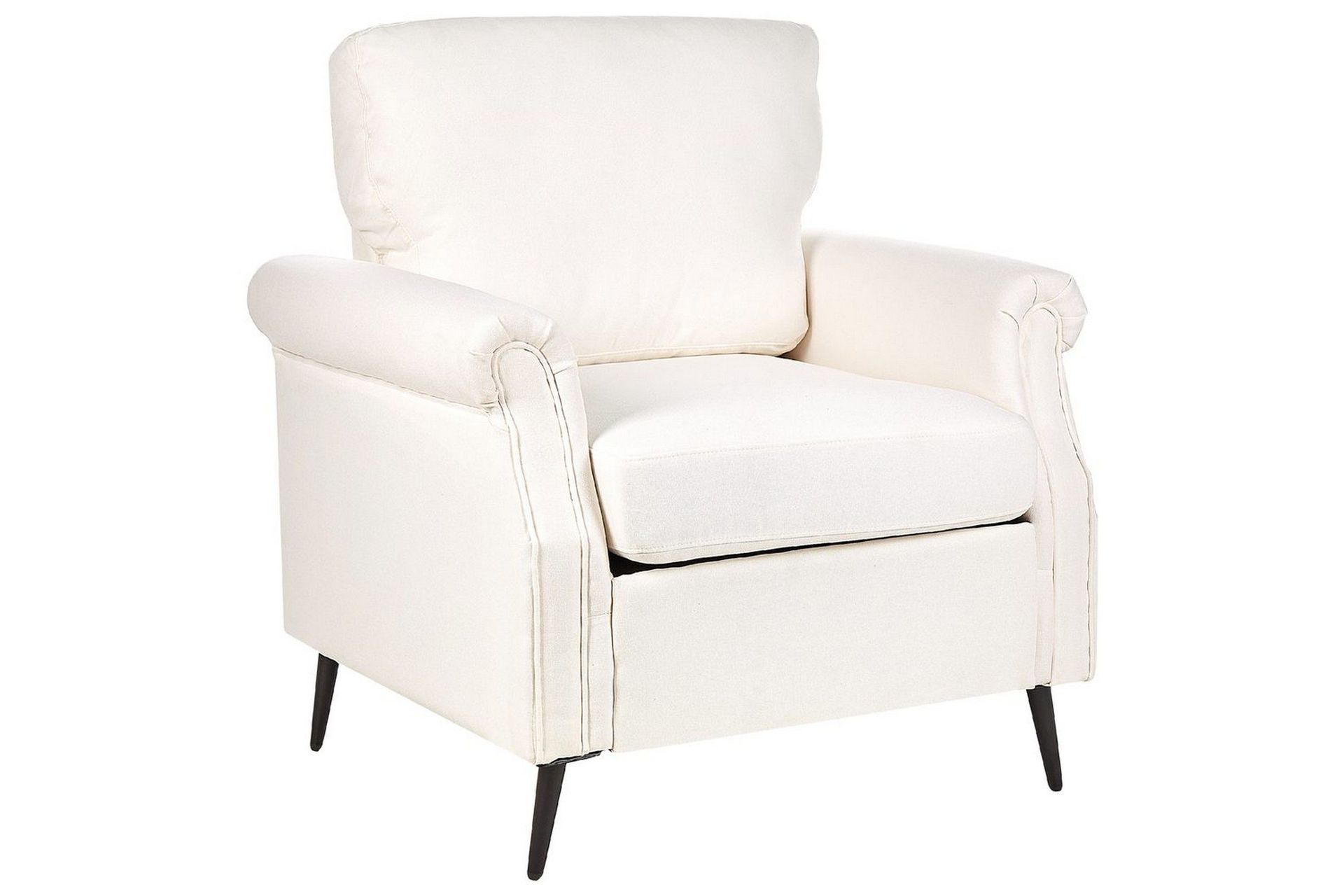 fåtölj vietas - vit, ljust trä