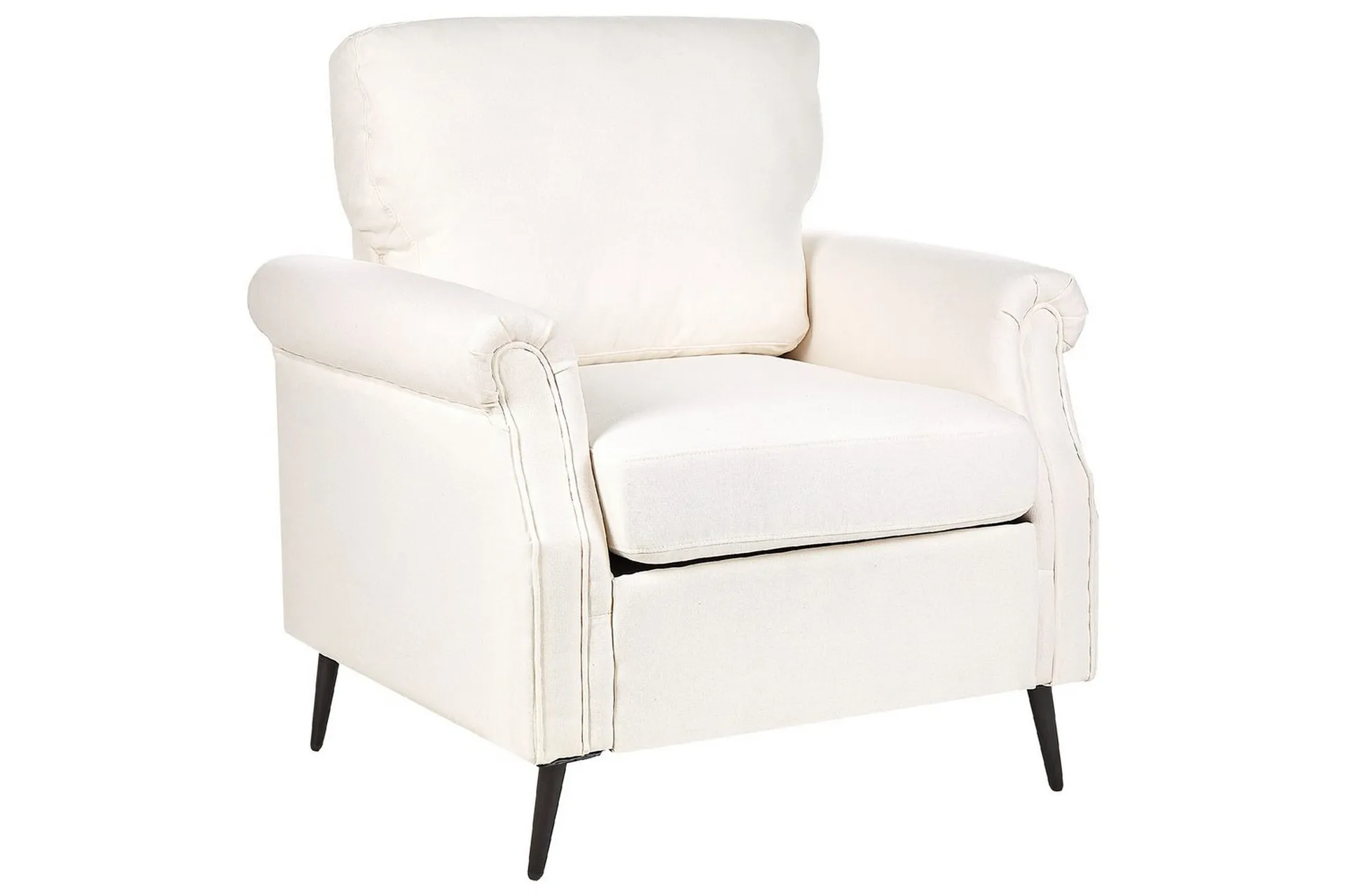 fåtölj vietas - vit, ljust trä