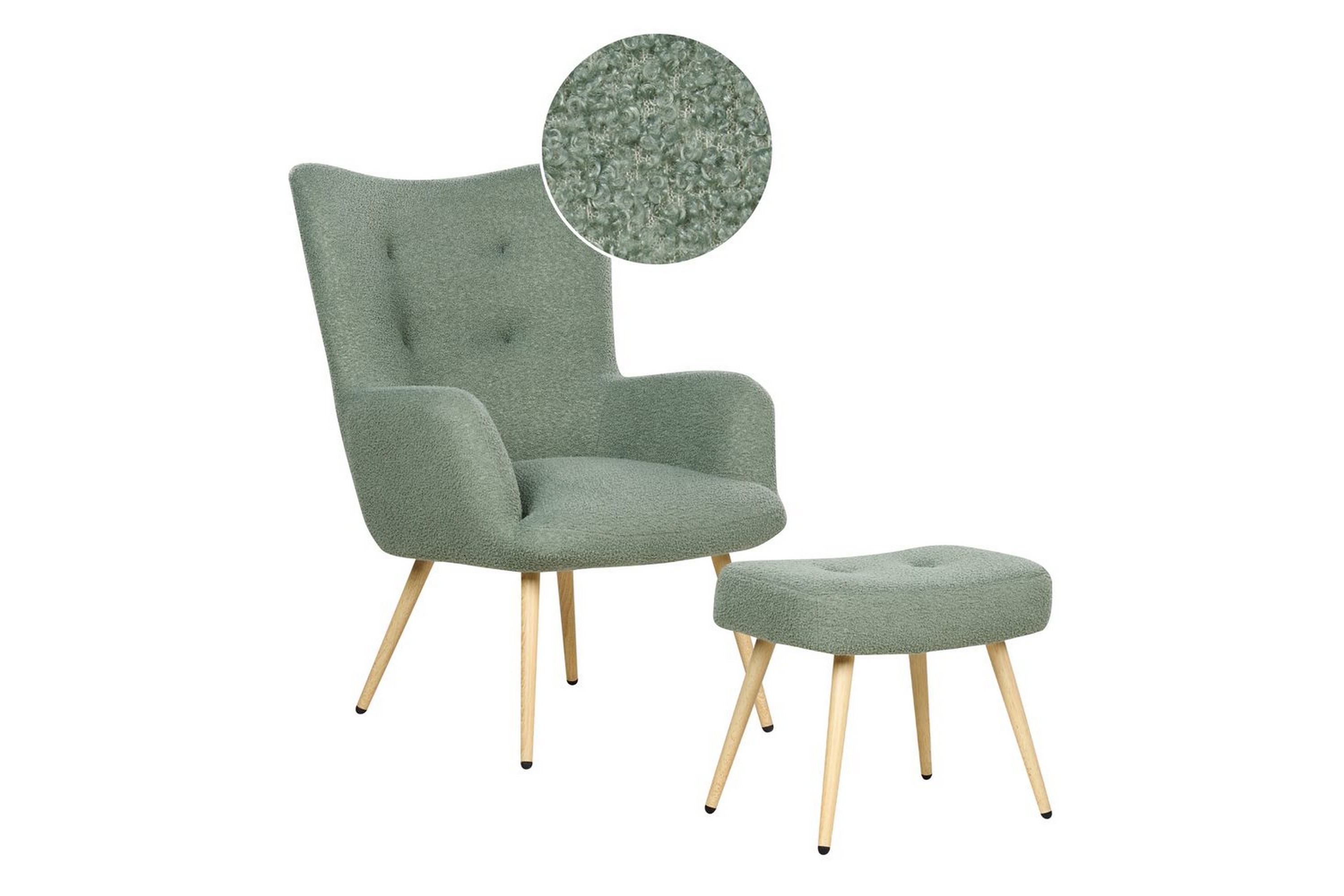 öronlappsfåtölj vejle - grön, svart