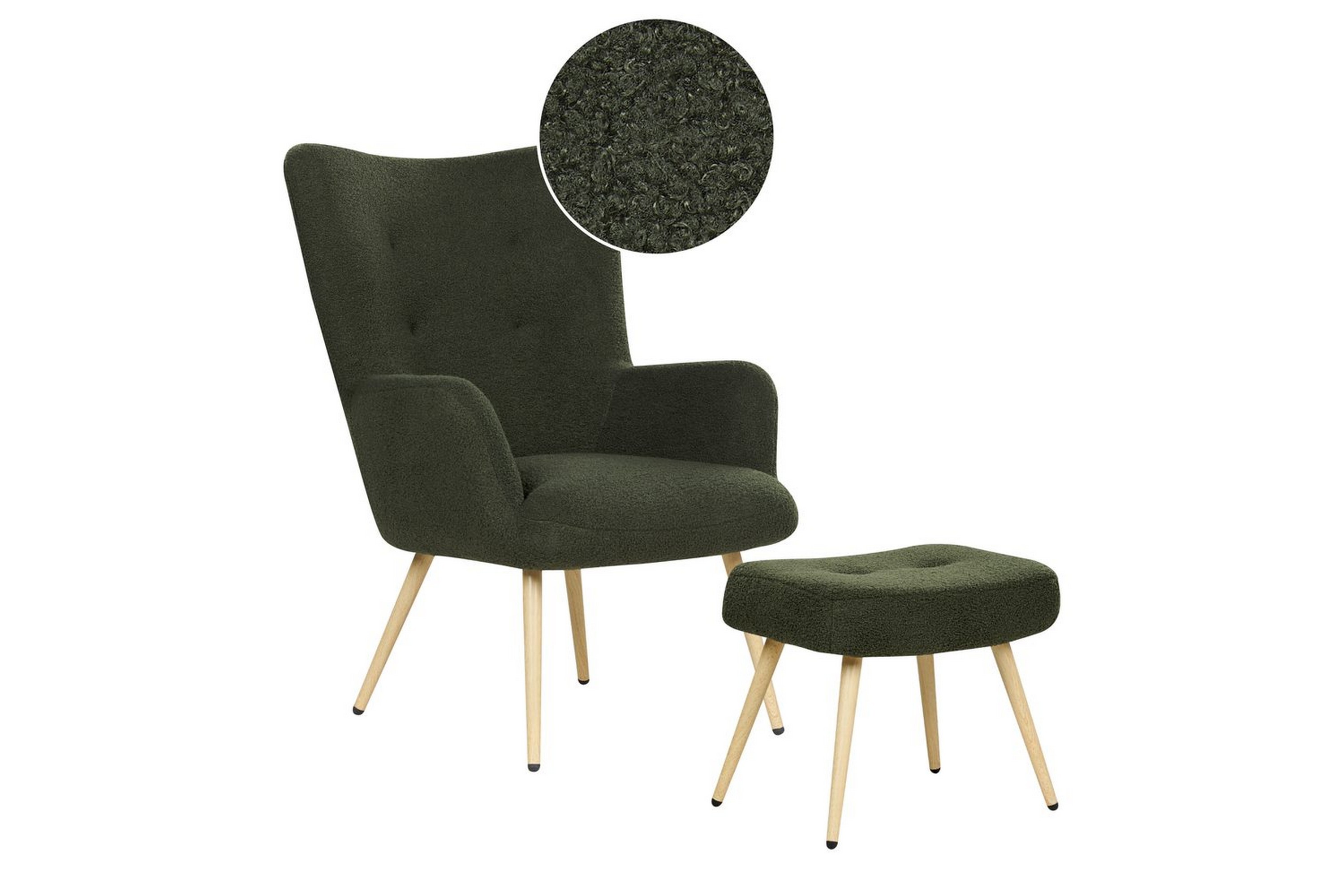 öronlappsfåtölj vejle - vit, svart