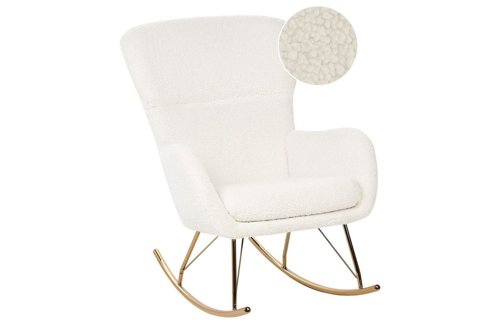 Gungstol Anaset - Vitt, guld