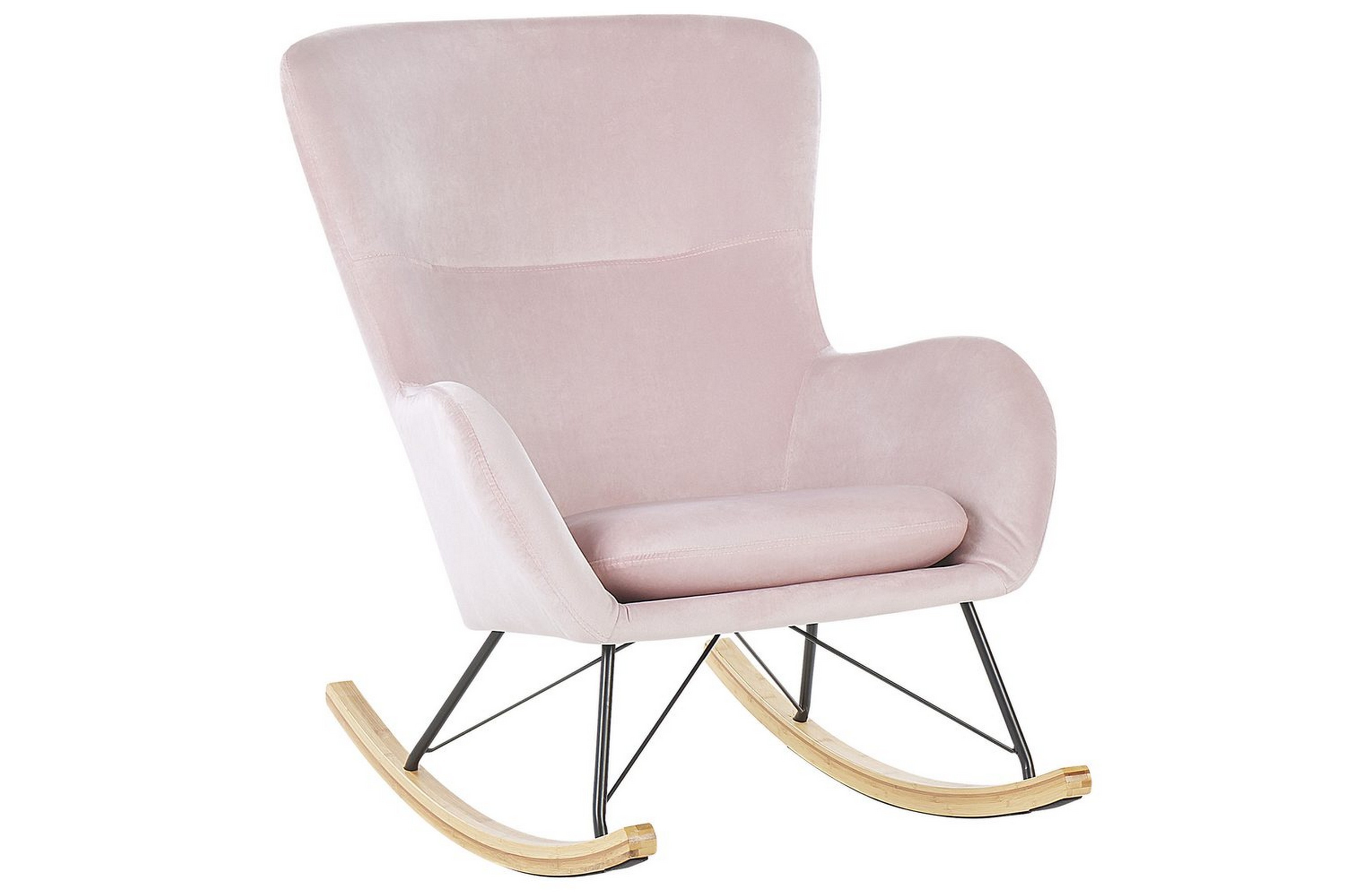 gungstol ellan - rosa, svart, ljust trä