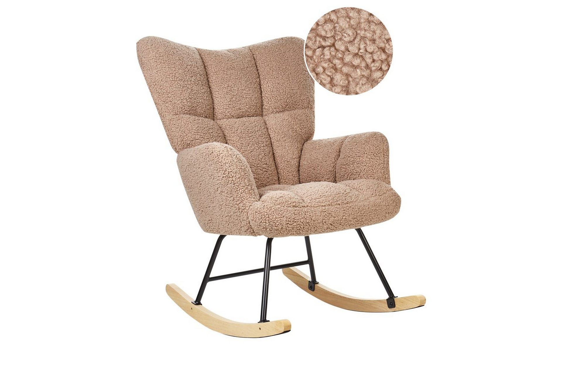 Gungstol Oulu - Sandbeige, svart, ljust tr&auml;