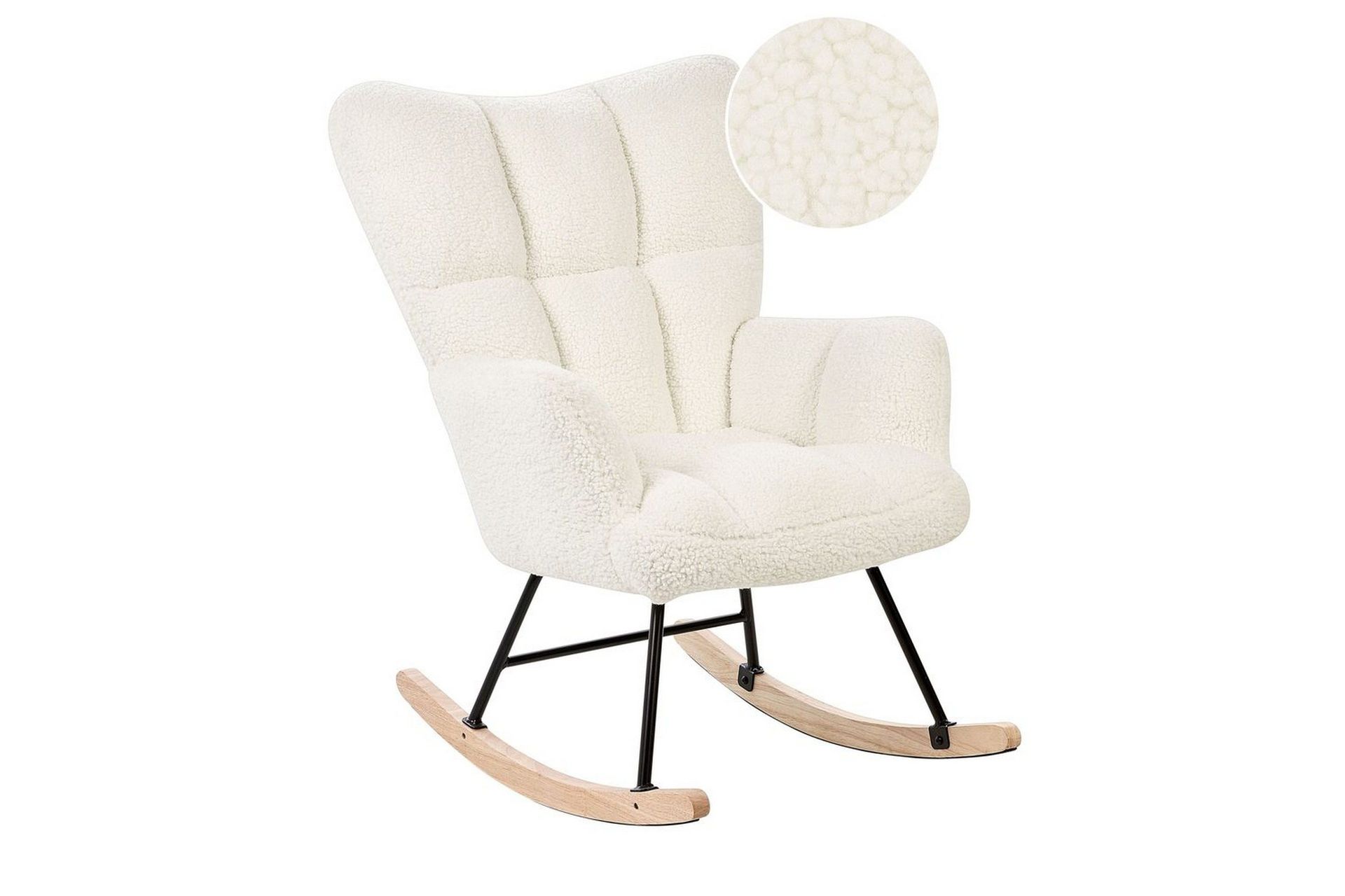 gungstol oulu - vitt, svart, ljust trä