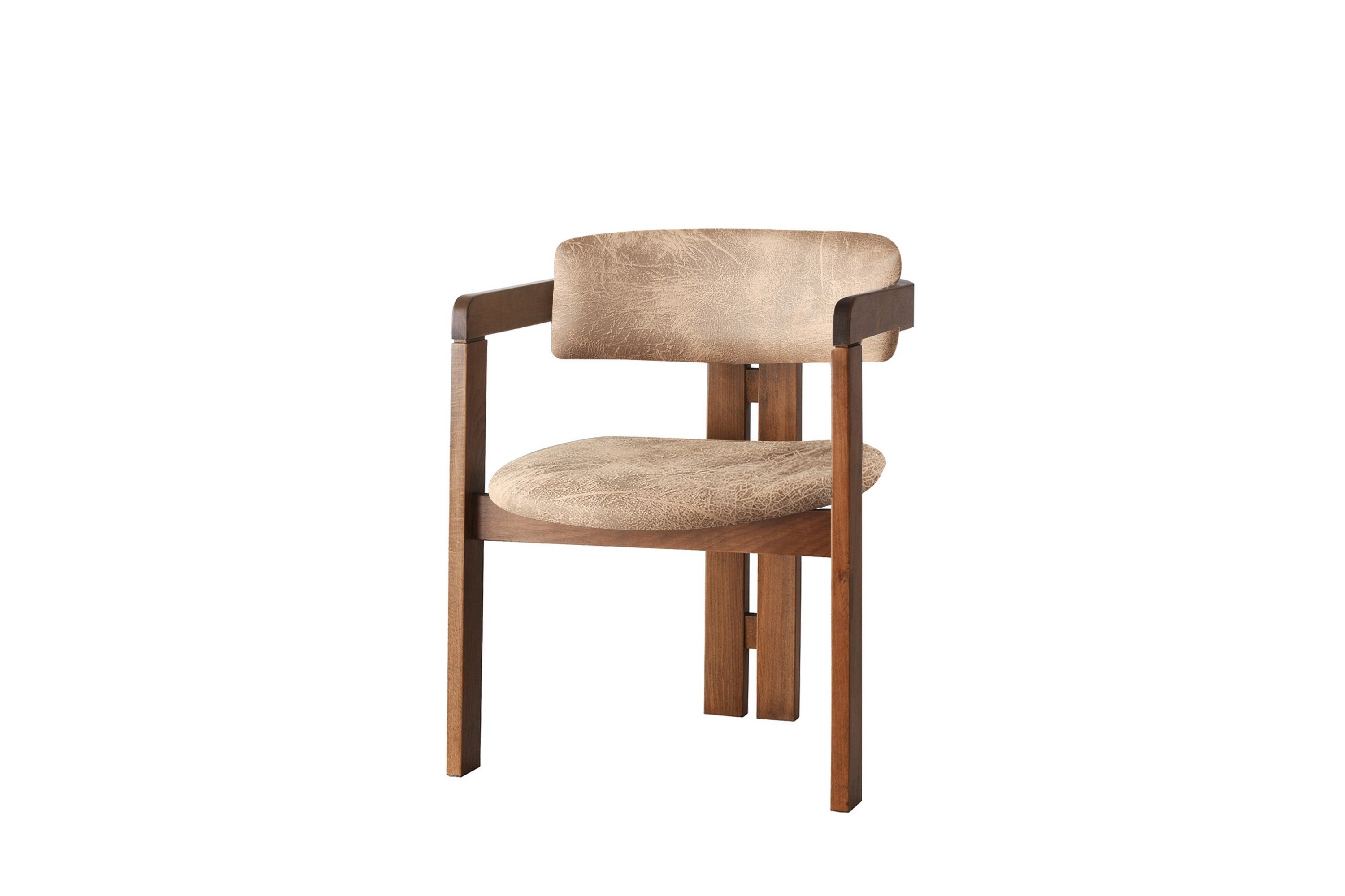 karmstol dellon - valnöt/beige