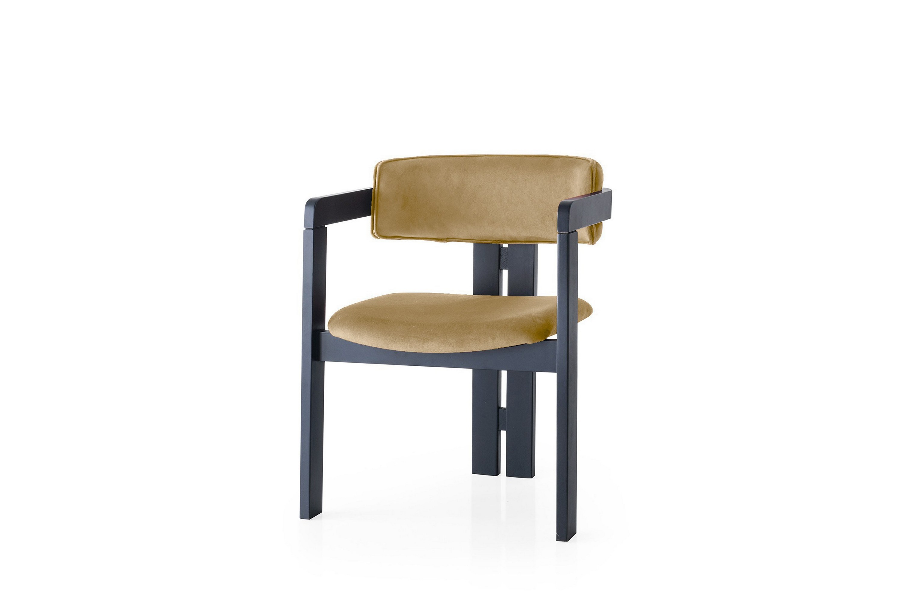Karmstol Diontae Svart/Taupe