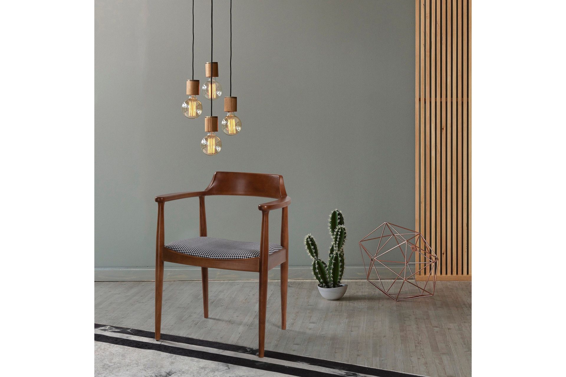 Albero Karmstol - Valn&ouml;t/Svart/Vit