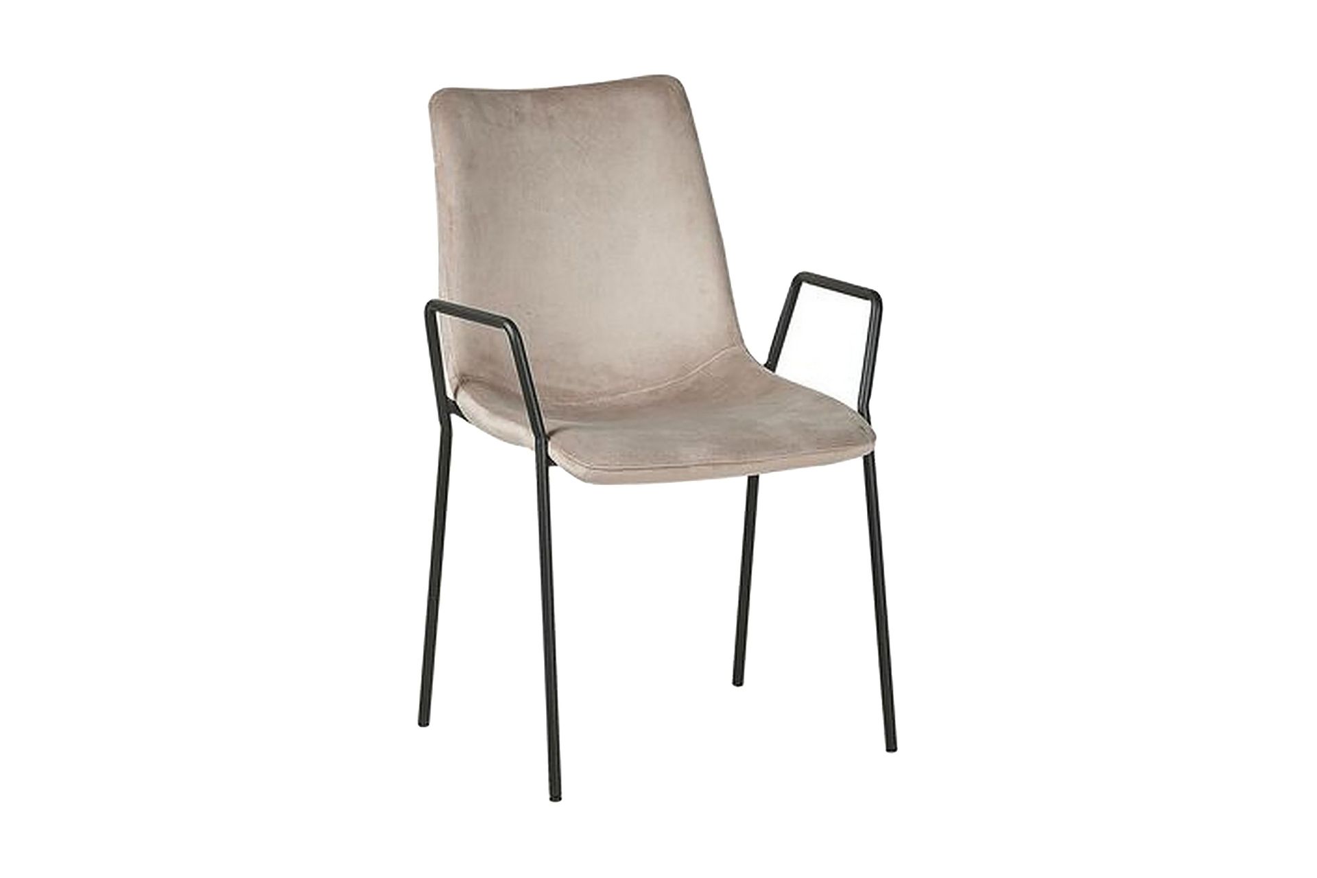 Jeffsy Matstol 2-pack - Sammet/Beigegr&aring;