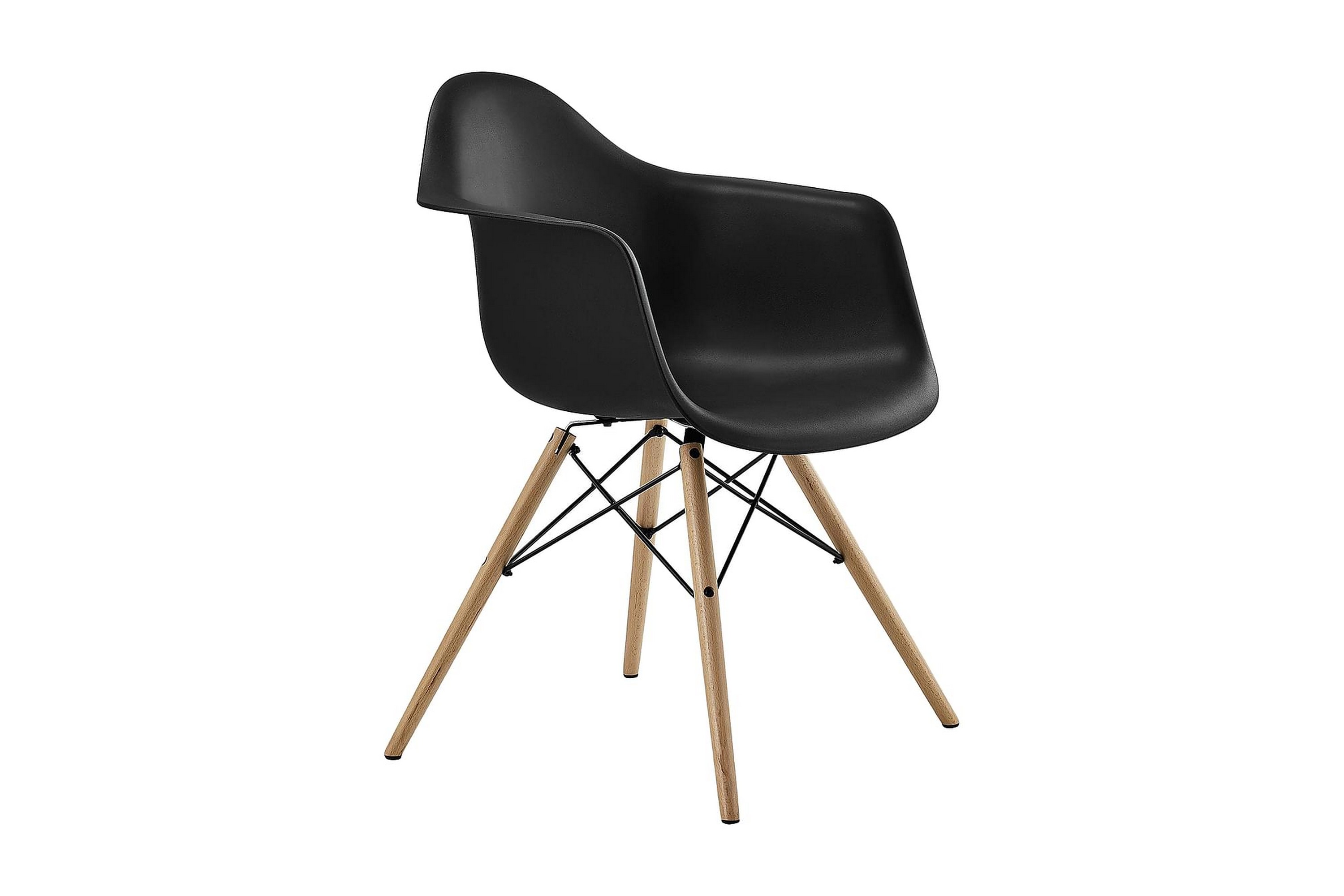 Karmstol Mid Century Svart Dorel Home