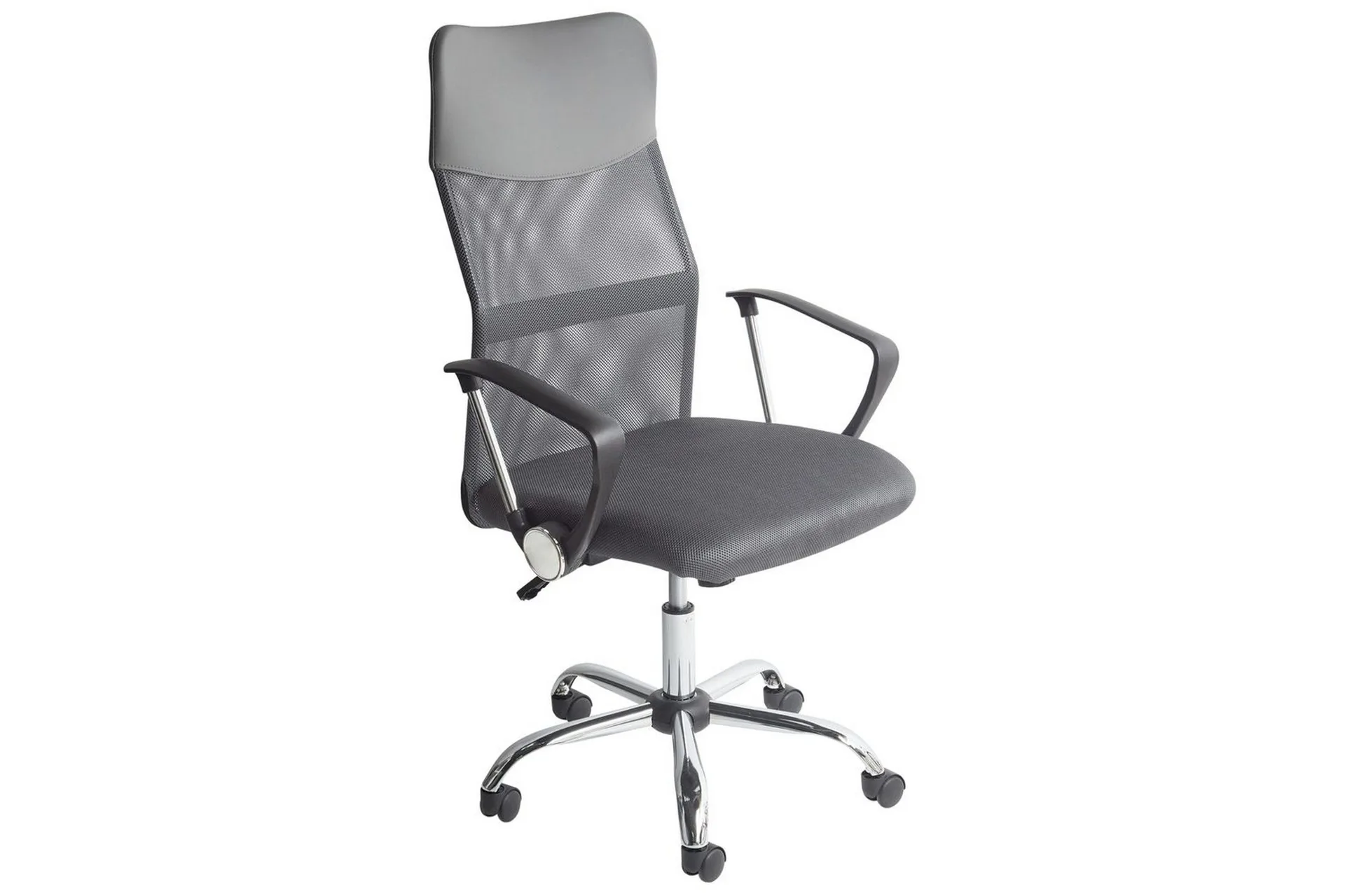 Kontorsstol Design Grå/svart/silver - Grå/svart/silver