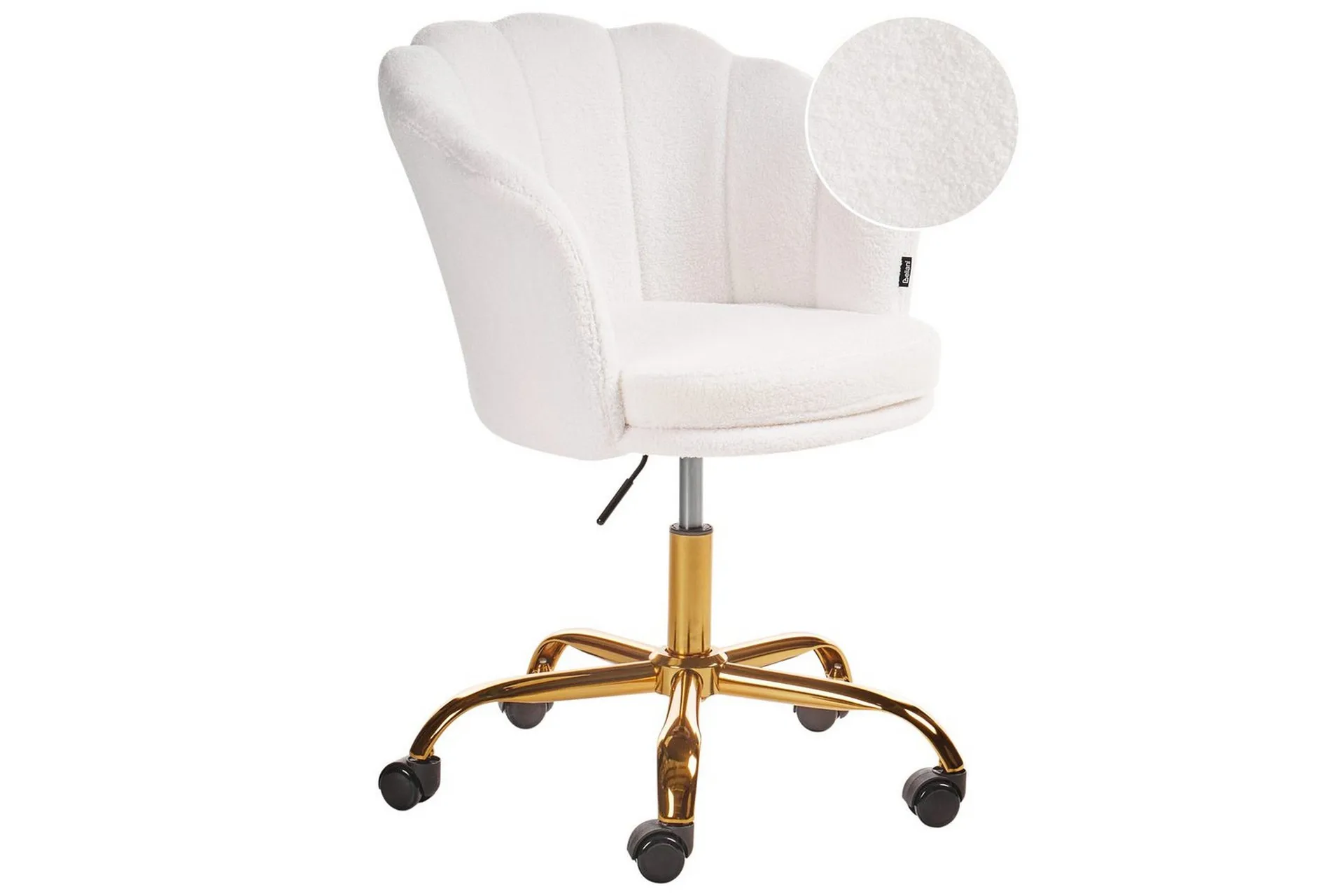 Kontorsstol Monticello Vitt/guld/svart - Vitt/guld/svart