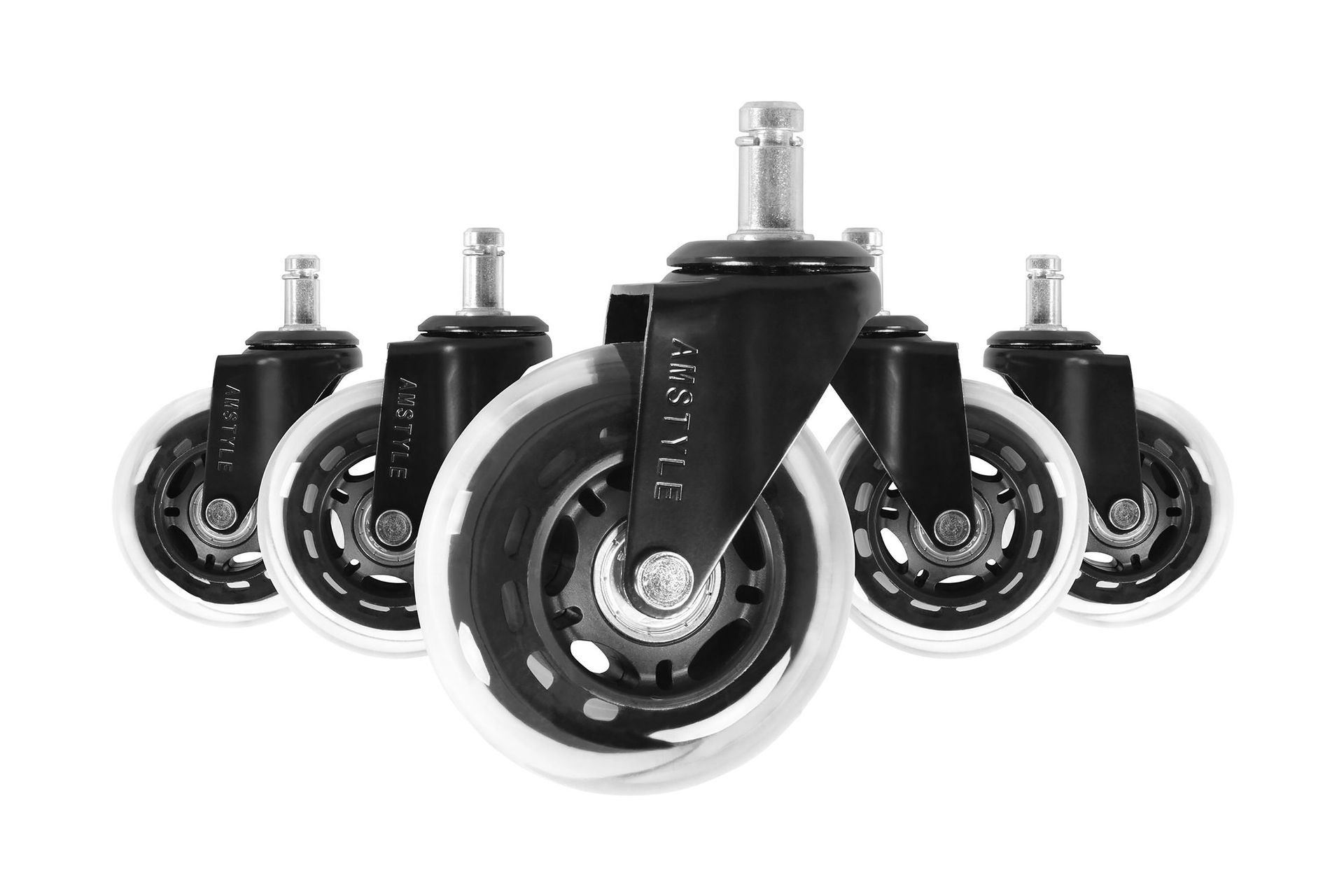 Izic Hjul till Kontorsstol 5-pack - Transparent