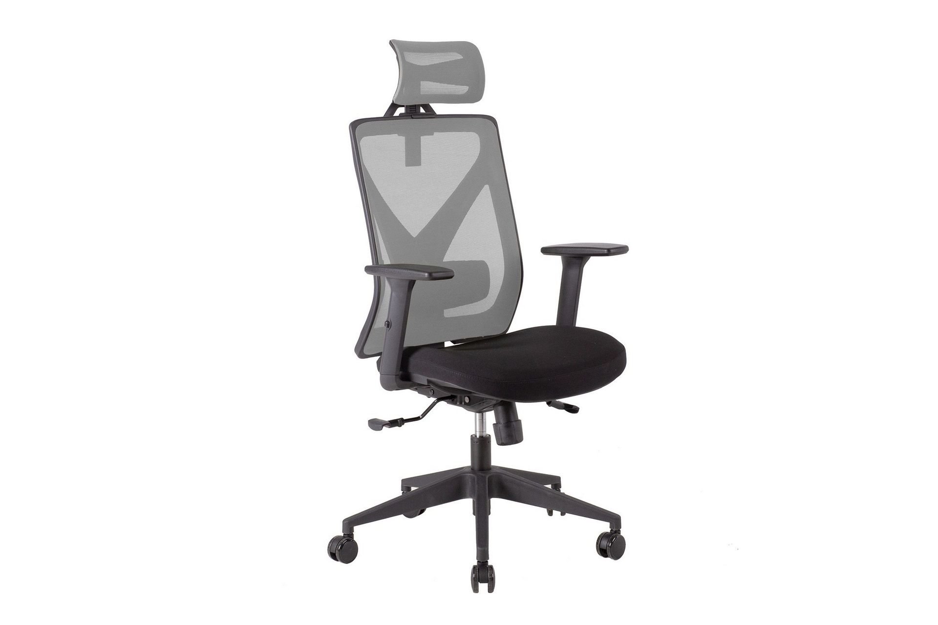 Kontorstol MIKE 64x65xH110-120cm svart/grå -