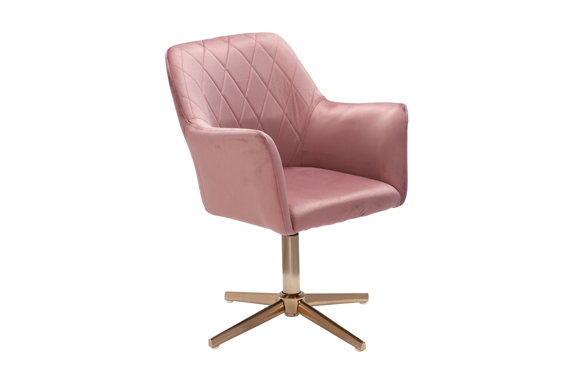 Willowdale Kontorsstol med Armst&ouml;d - Rosa/Guld