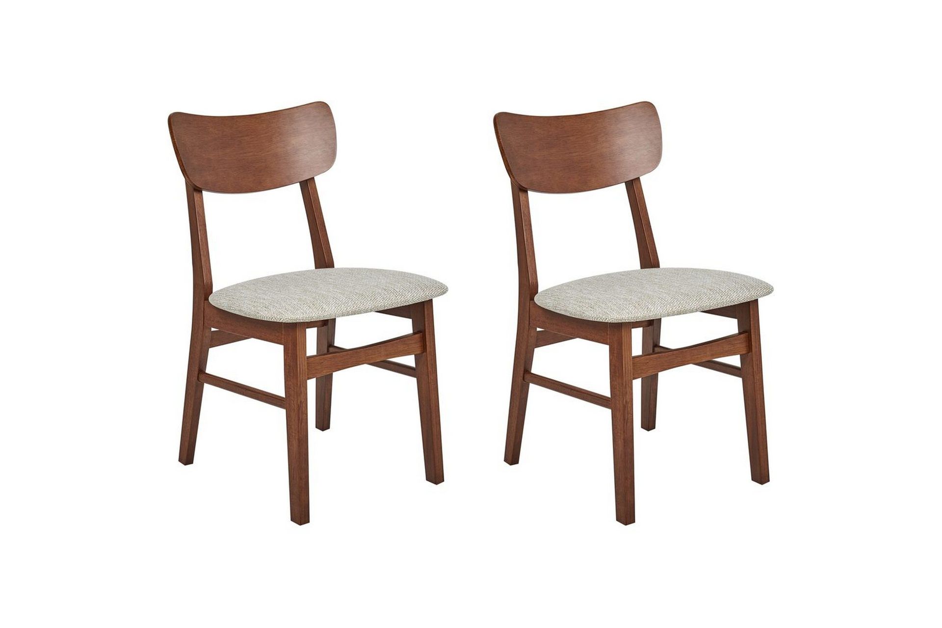 Matsalsstol Anoka set om 2 Mörk Trä-Beige - Mörk Trä-Beige
