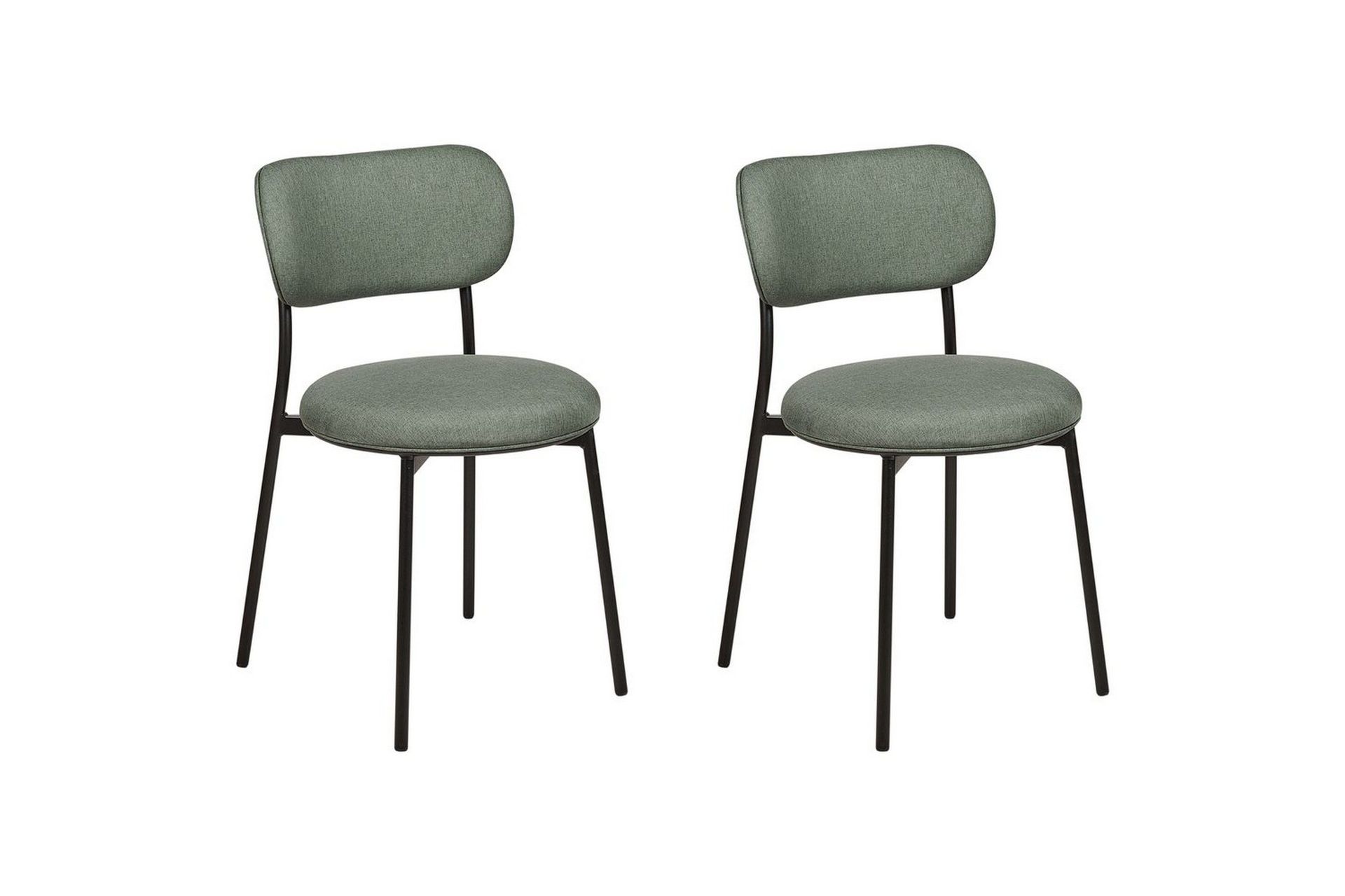 Matsalsstol Casey set om 2 Grön-Svart - Grön-Svart