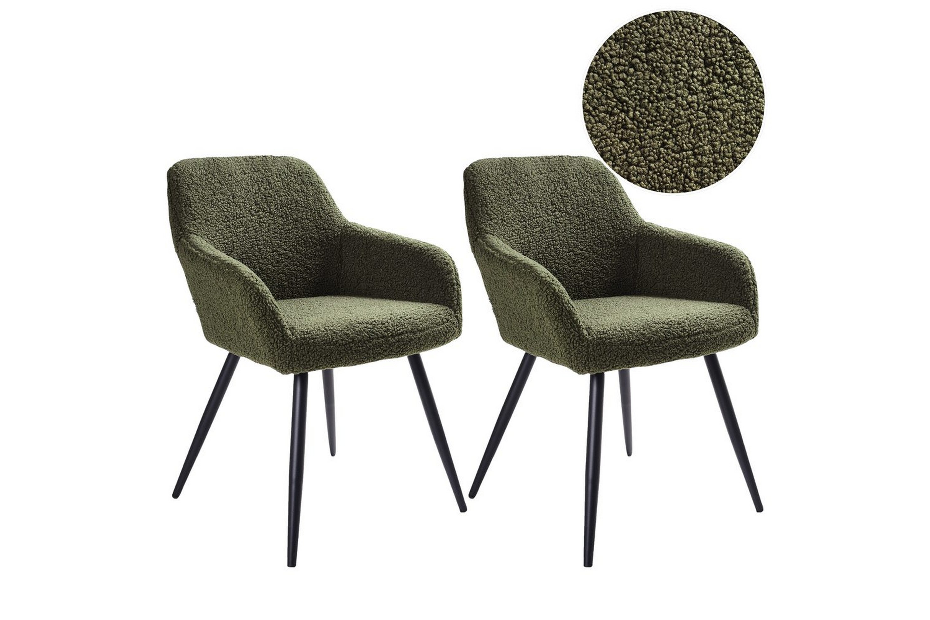 Matsalsstol Casmalia set om 2 Grön/Svart Grön/Svart