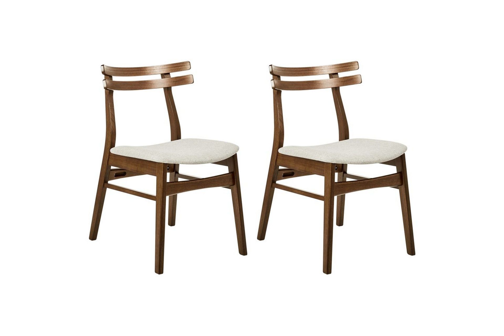 Matsalsstol Cynthiana set om 2 Mörk Trä-Beige - Mörk Trä-Beige