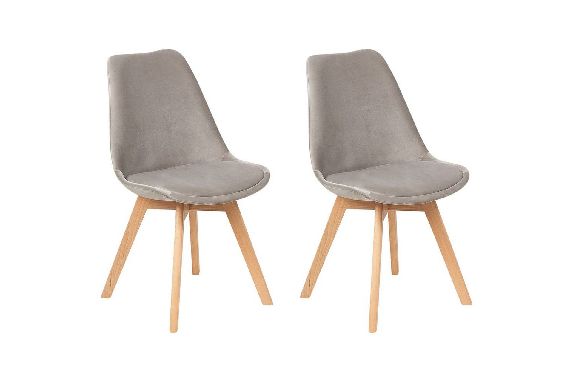 Matsalsstol Dakota Ii set om 2 Beige-Ljust Trä - Beige-Ljust Trä