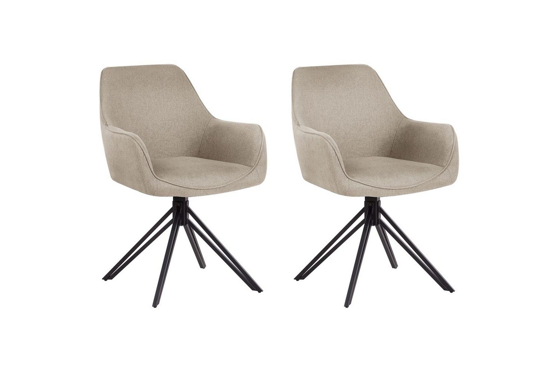 Matsalsstol Jodar set om 2 Taupe-Svart - Taupe-Svart