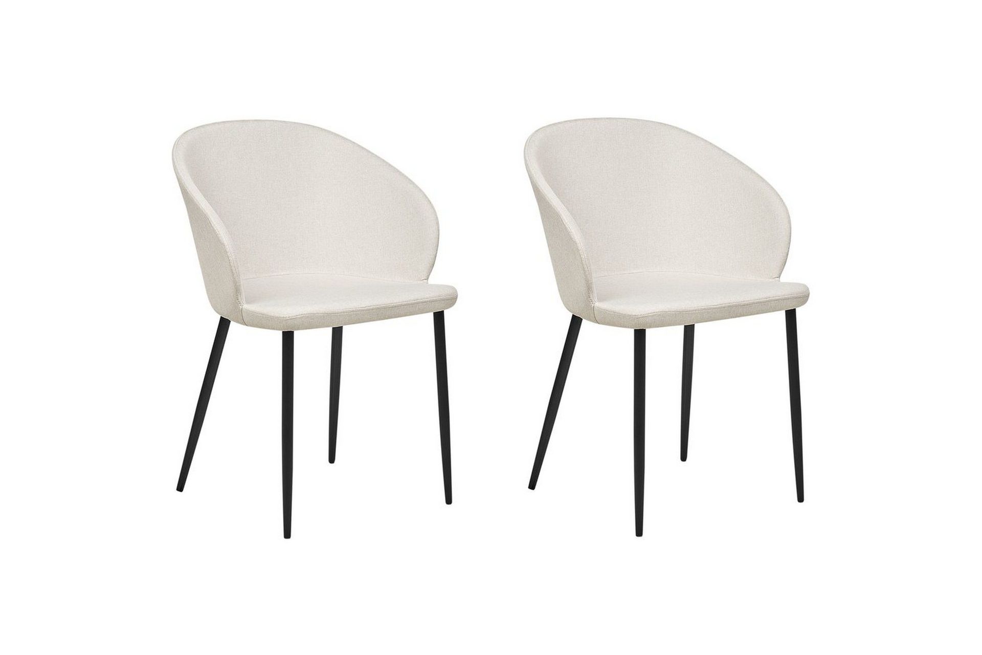 Matsalsstol Mason set om 2 Beige-Svart - Beige-Svart