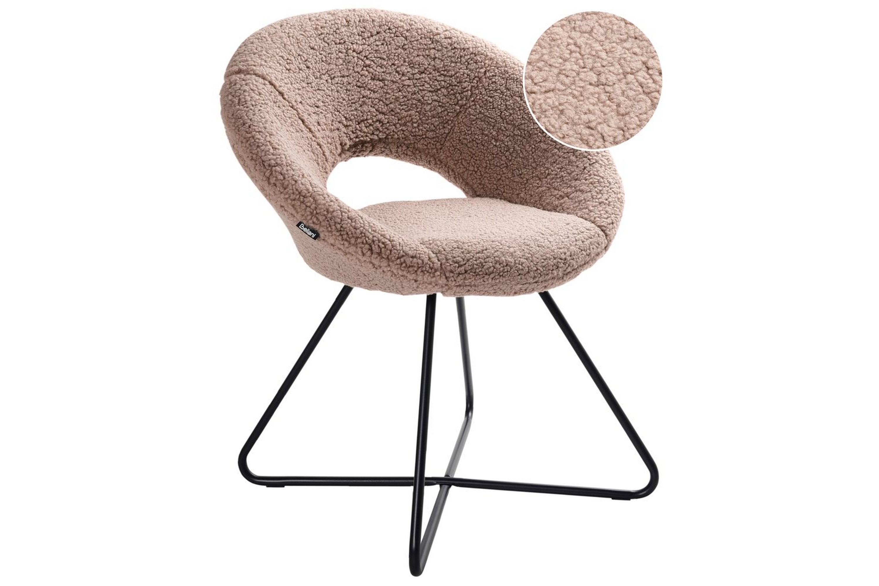 Matsalsstol Rachel Taupe/svart Taupe/svart