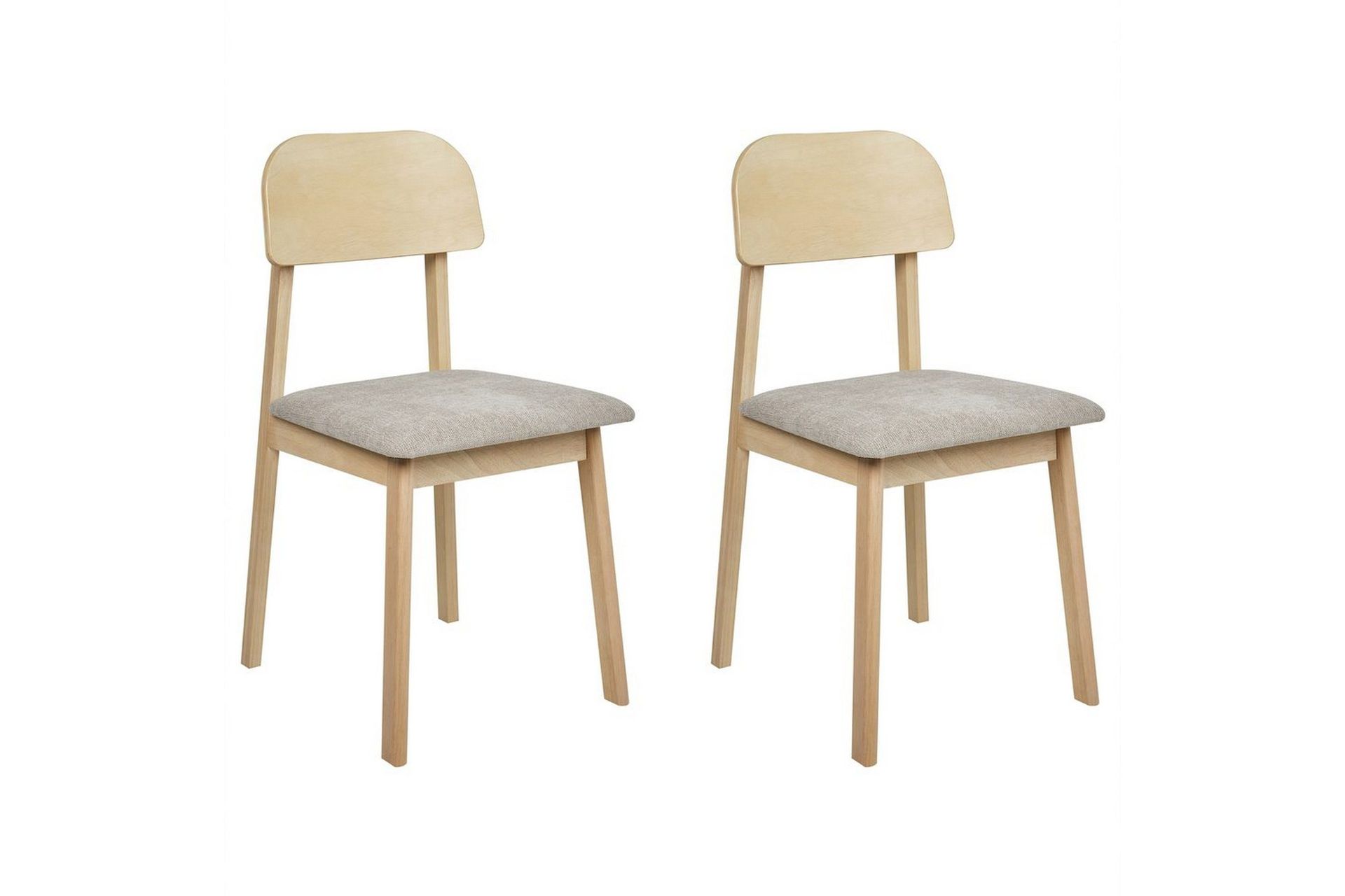 Matsalsstol Scandia set om 2 Ljus Trä-Beige - Ljus Trä-Beige