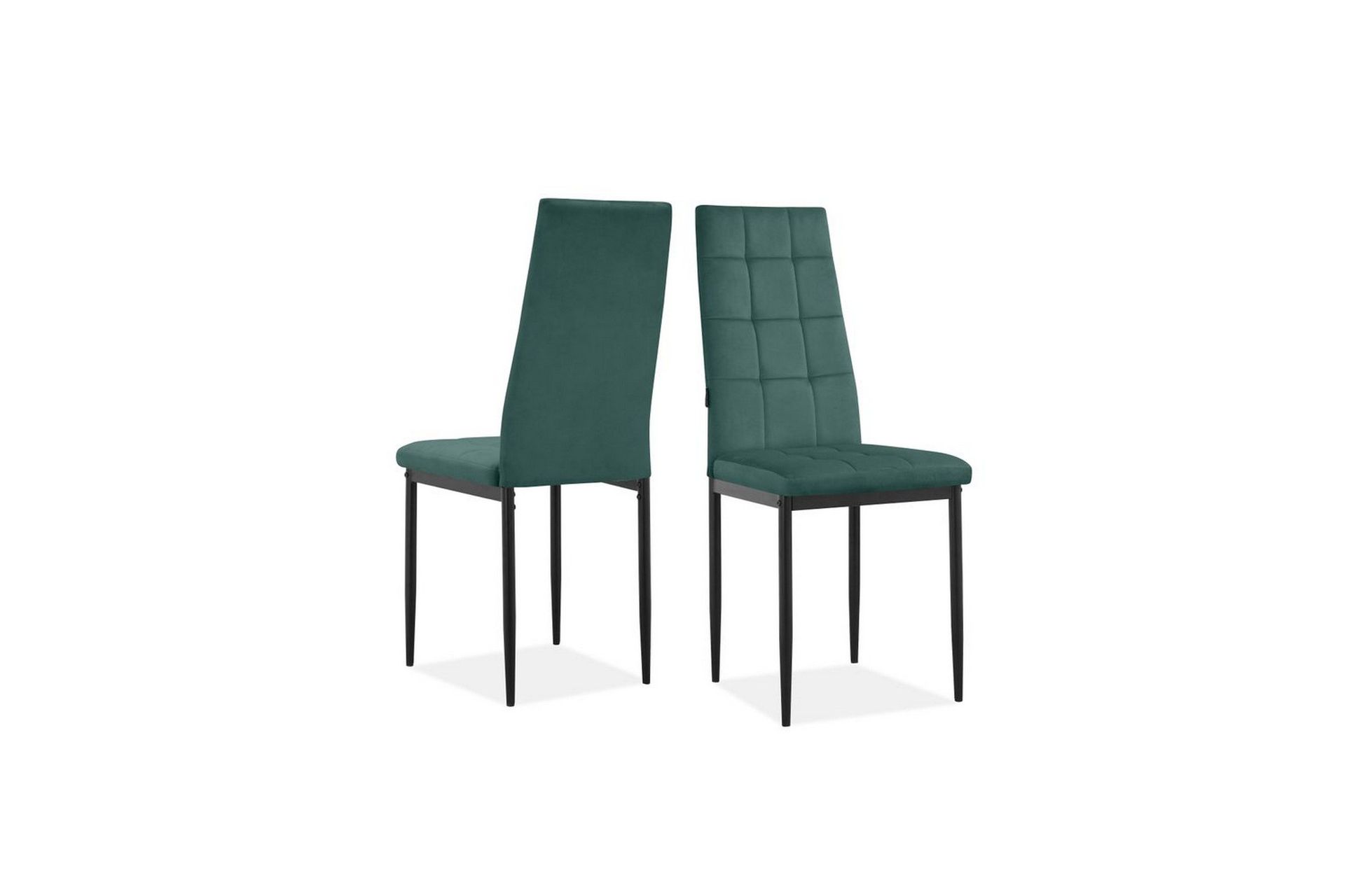 Matstol Becca, 2-pack Sammet/metall, M&ouml;rkgr&ouml;n - Sammet/metall, M&ouml;rkgr&ouml;n