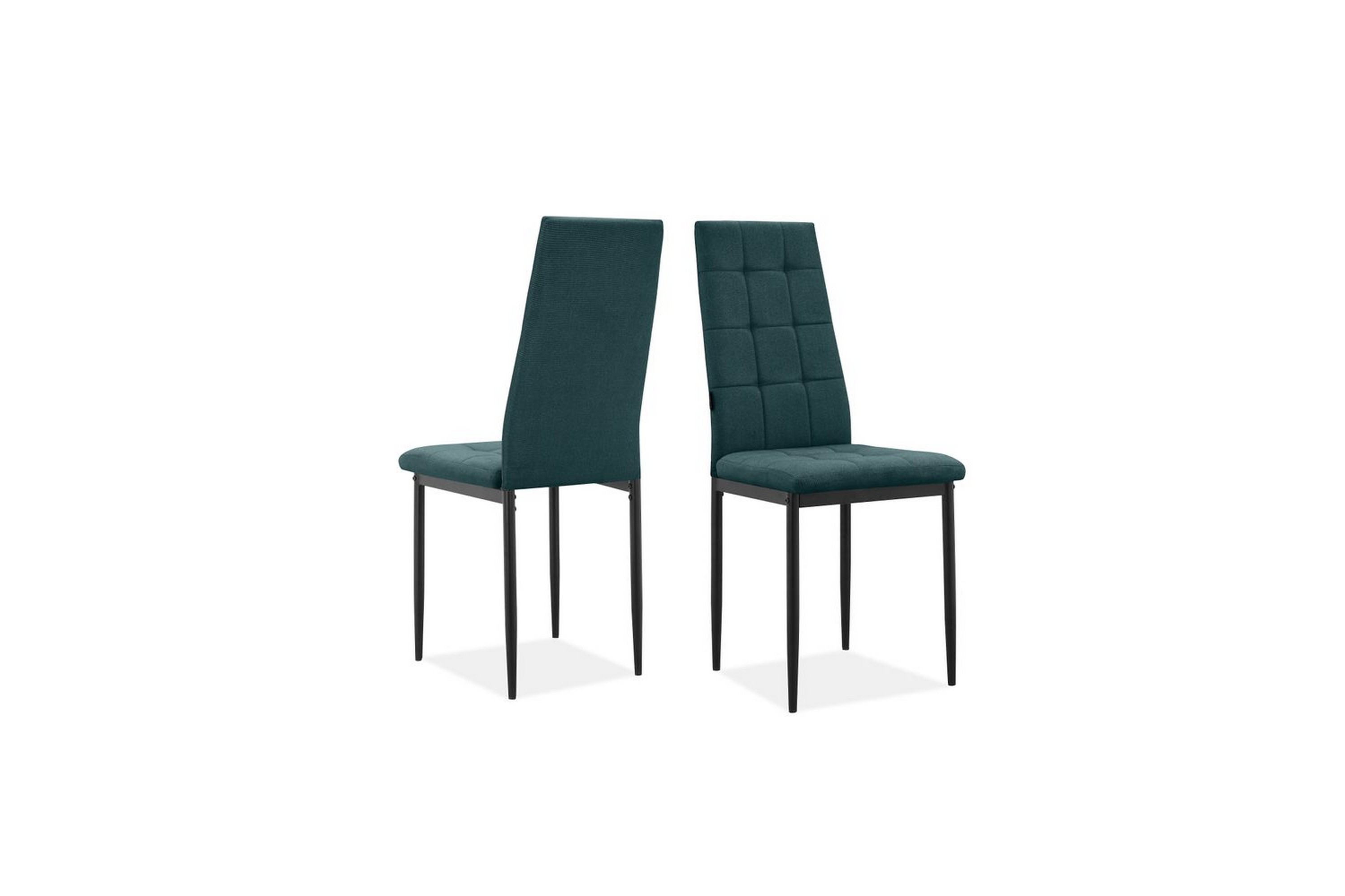 Matstol Becca,2-pack Tyg/Metall, Mörkgrön Tyg/Metall, Mörkgrön