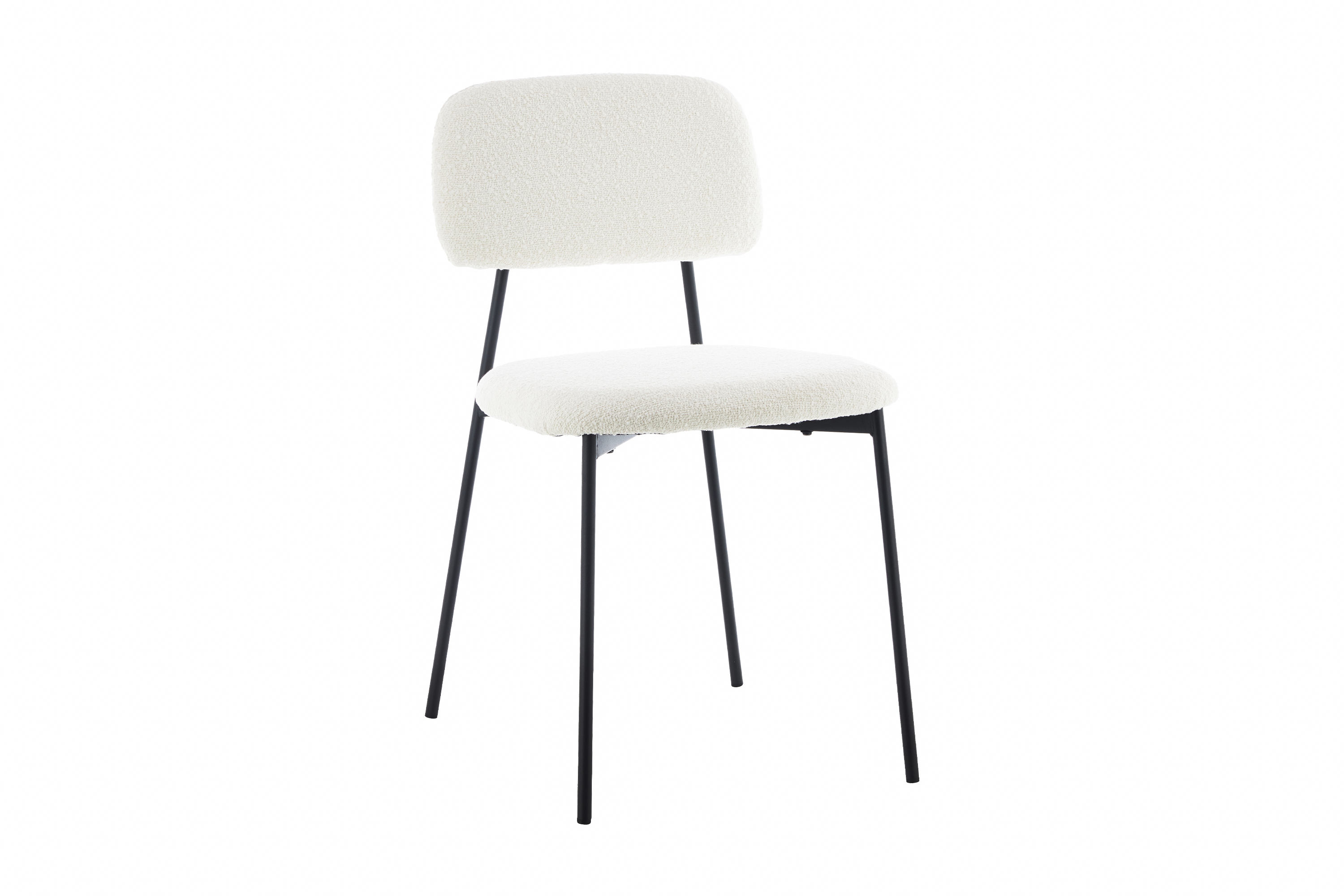Matstol Lowe Boucle Svart/Vit