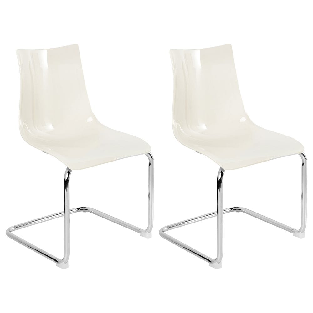 Matstol Marshall 2-pack - Vit, Silver