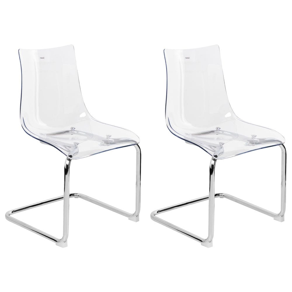 Matstol Marshall 2-pack - Transparent, Silver