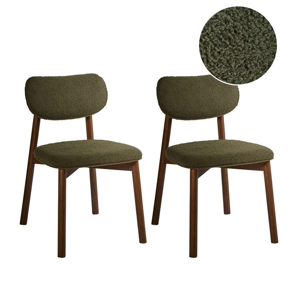Matstol Mills 2-pack - Brun, Grön