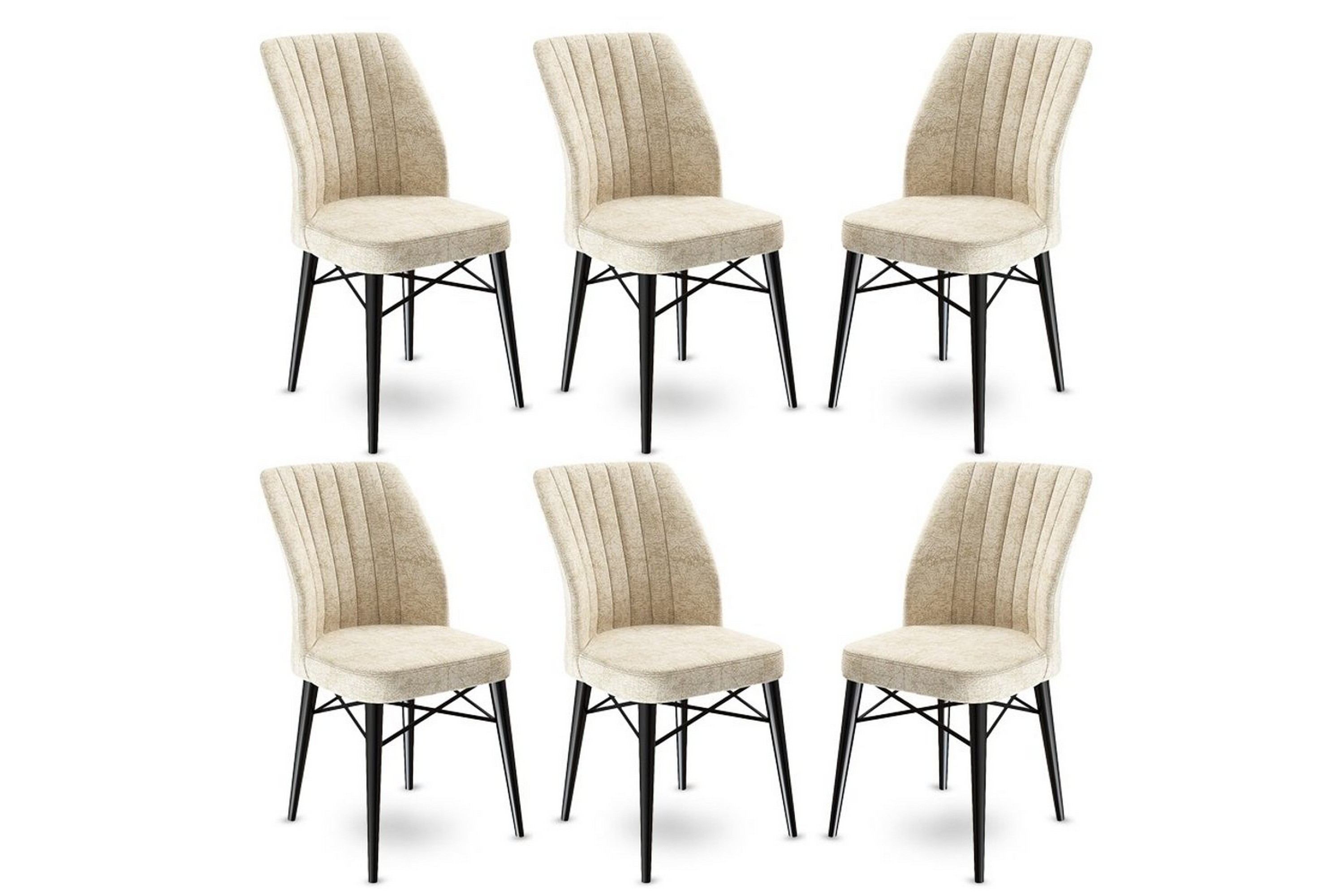 matstol miraen grädde / svart - svart/cremevit