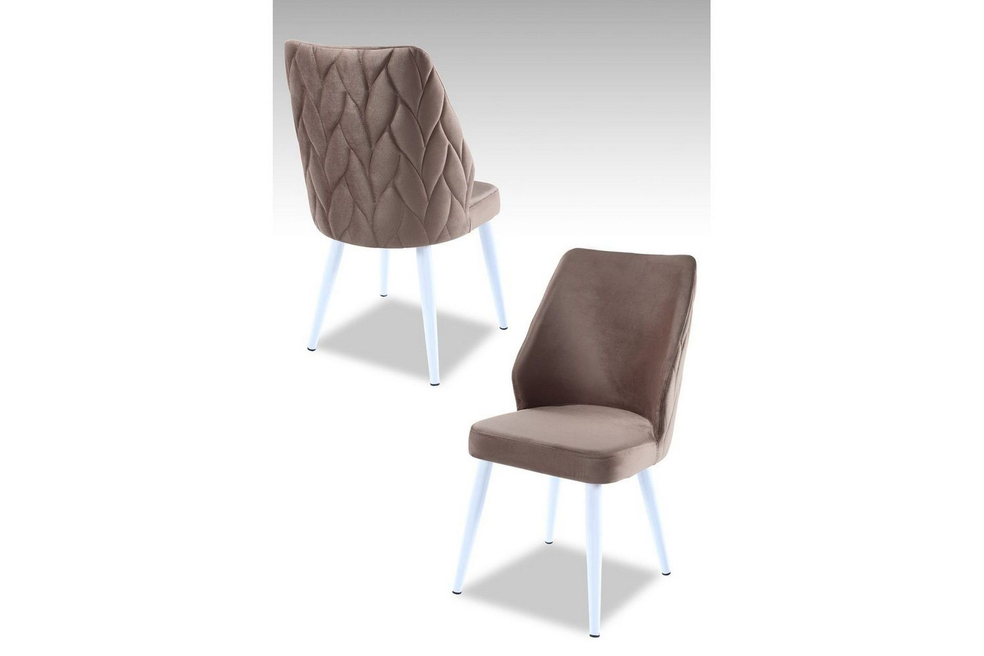 Matstol Stifen Cappuccino / vit - Cappuccino / vit