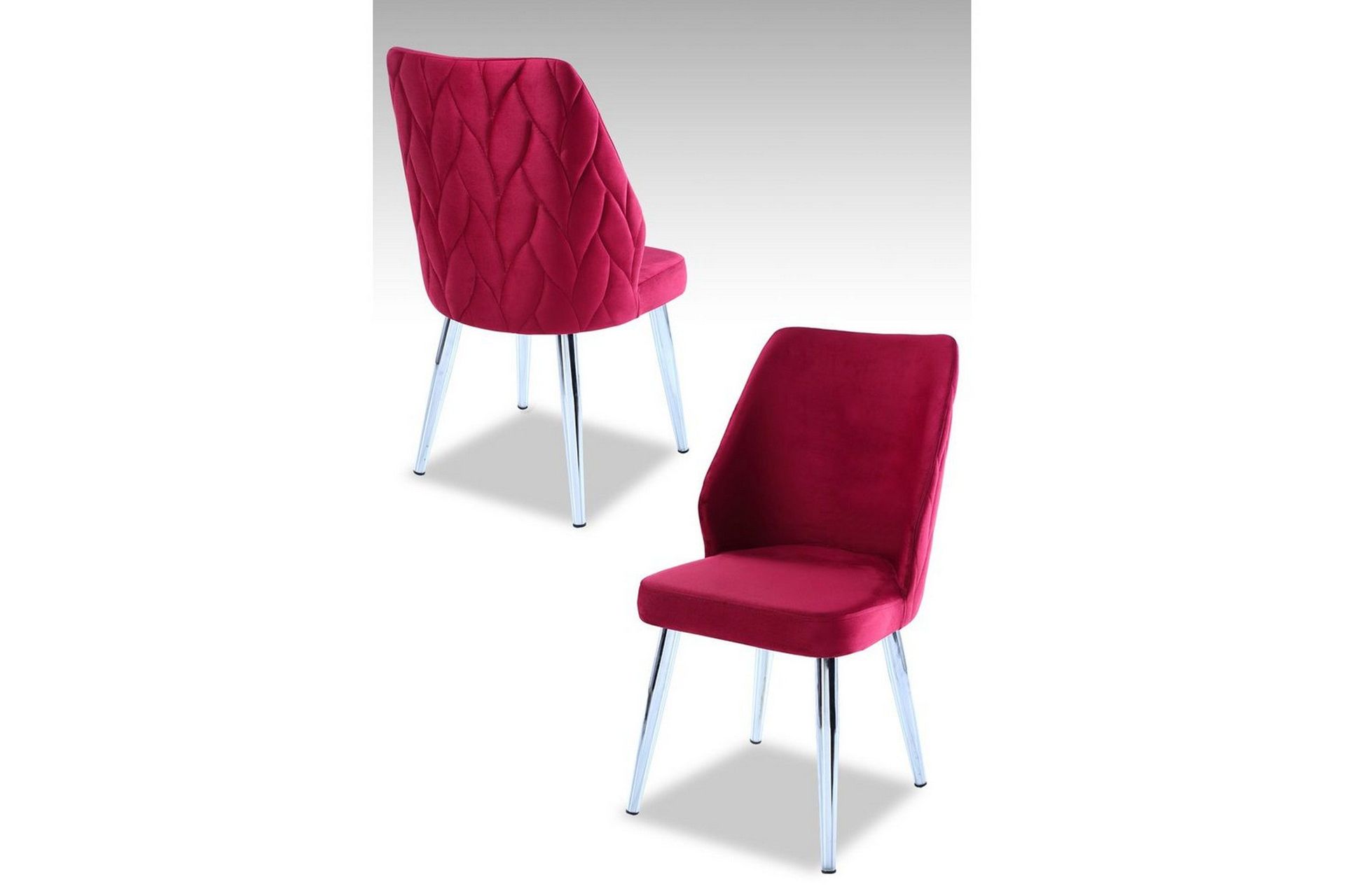 Matstol Stifen Claret Red / krom - Claret Red/krom