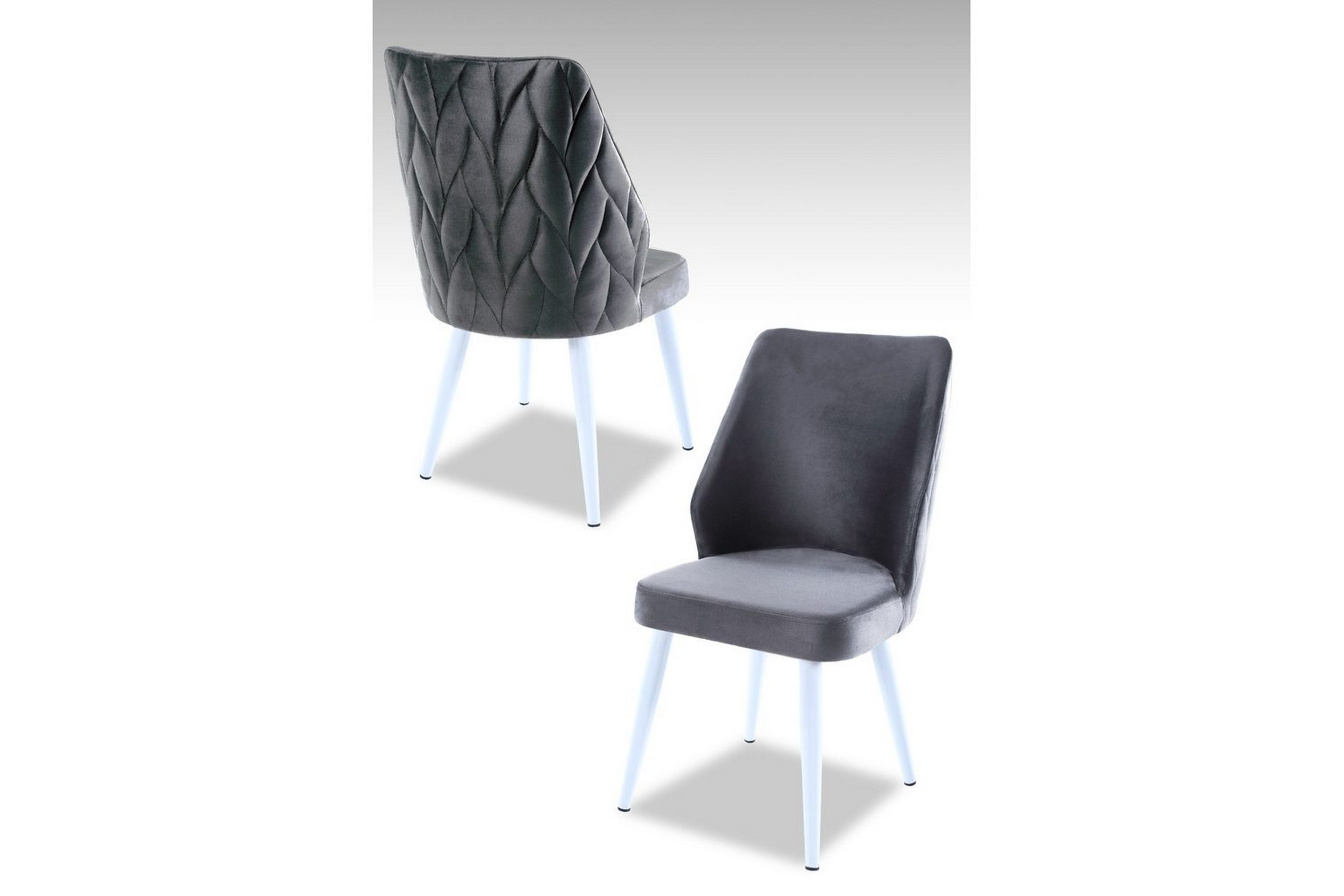 matstol stifen grå / vit - grå / vit