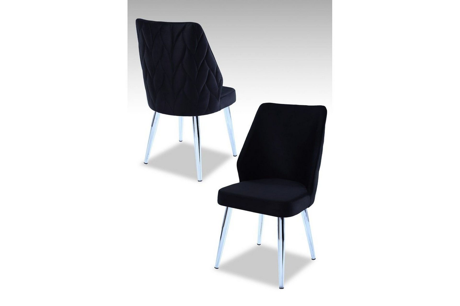 matstol stifen svart / krom - svart / krom