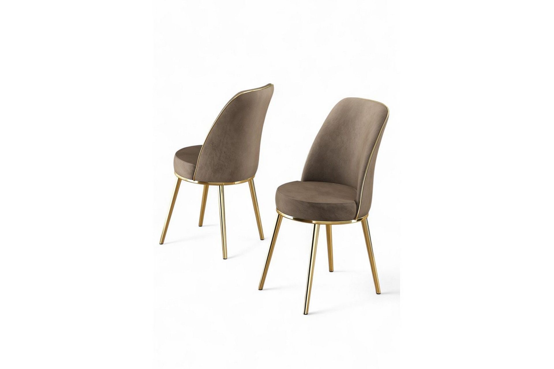 Matstol Sugako Cappuccino / guld - Cappuccino / guld