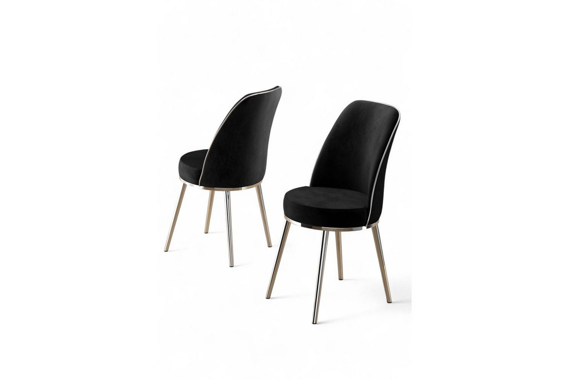 matstol sugako svart / krom - svart / krom