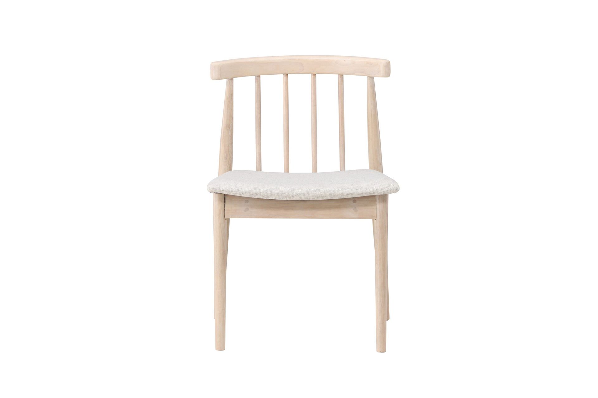 Matstol utan armst&ouml;d Peach Flora Dining Chair - Whitewash Legs / Beige Fabric Whitewash -