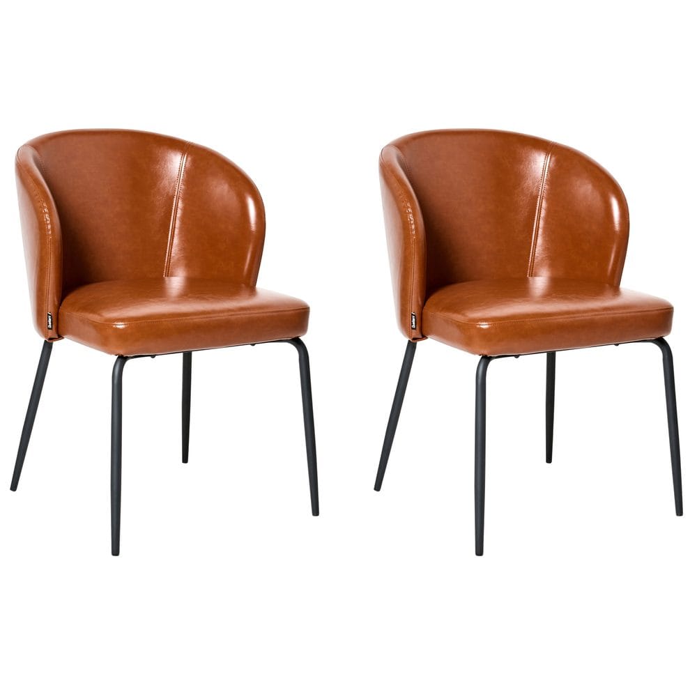 matstol zana 2-pack - brun, svart