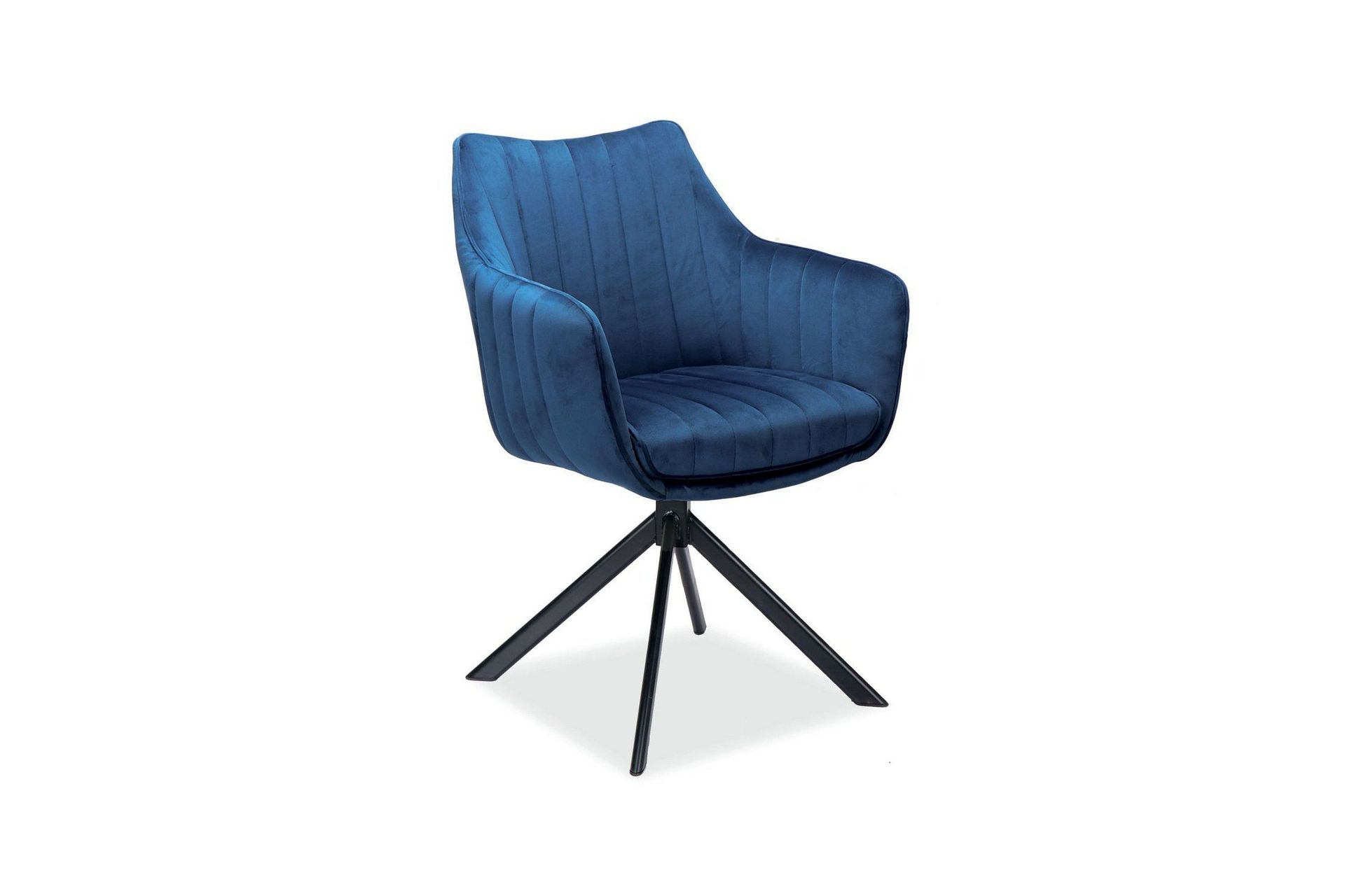 Azaila Karmstol Snurrbar - Sammet/Marinbl&aring;/Svart